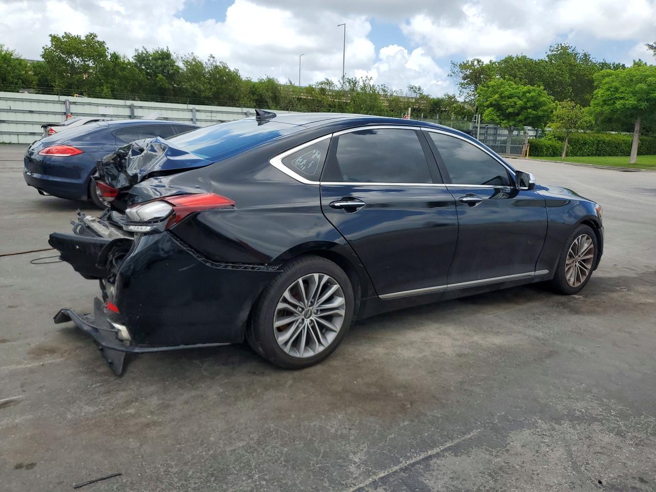 2015 Hyundai Genesis 3.8l Black vin: KMHGN4JE7FU040283