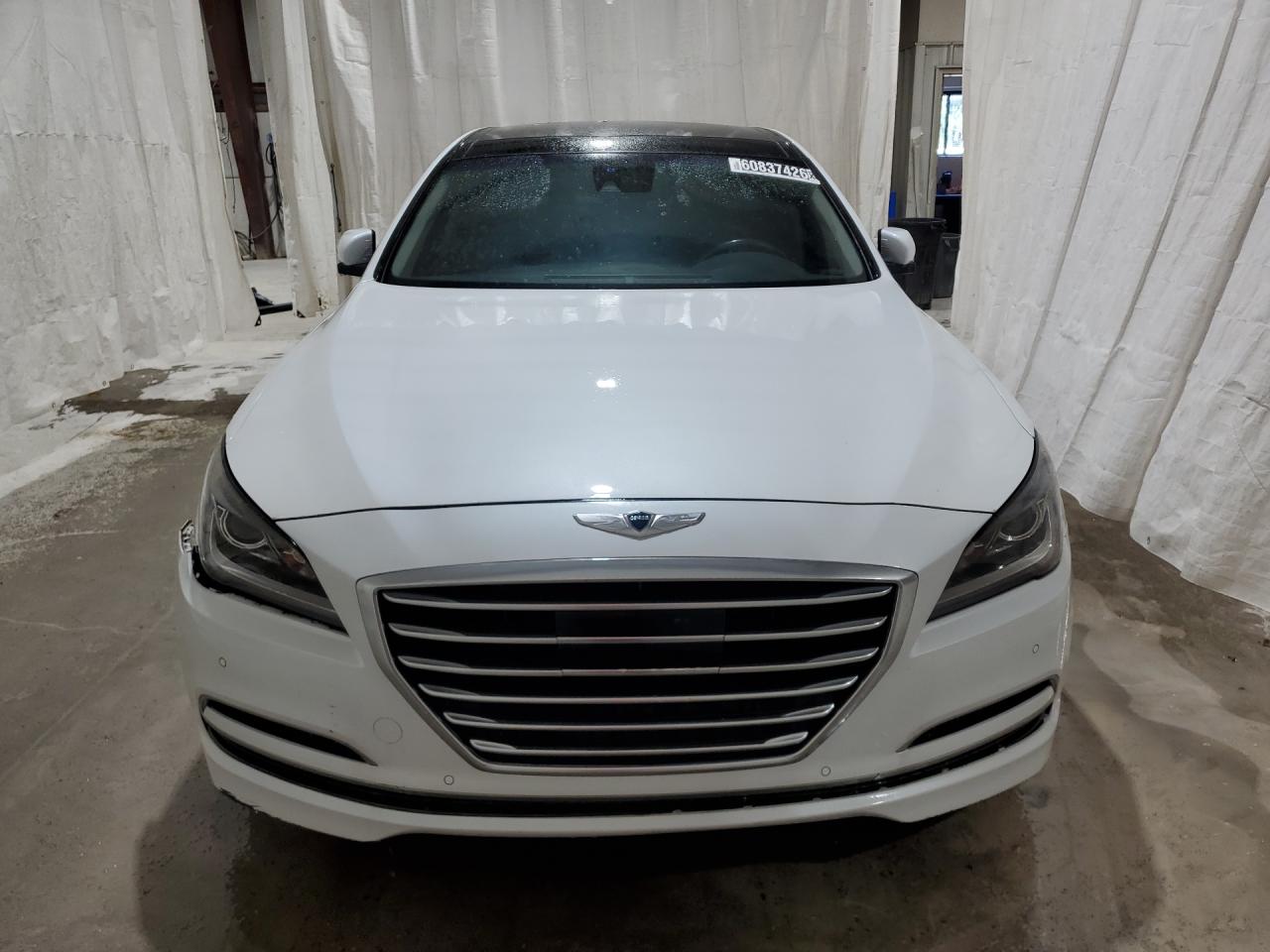 2015 Hyundai Genesis 3.8l White vin: KMHGN4JE7FU042910 Damage: Front Bumper, Broken, Replacement Required
