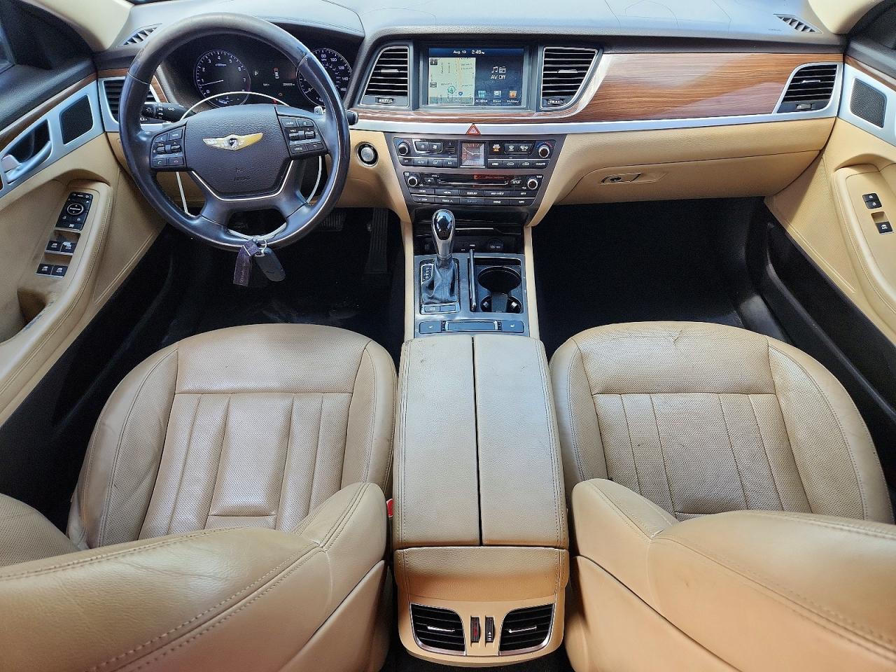 2015 Hyundai Genesis 3.8l White vin: KMHGN4JE7FU054426