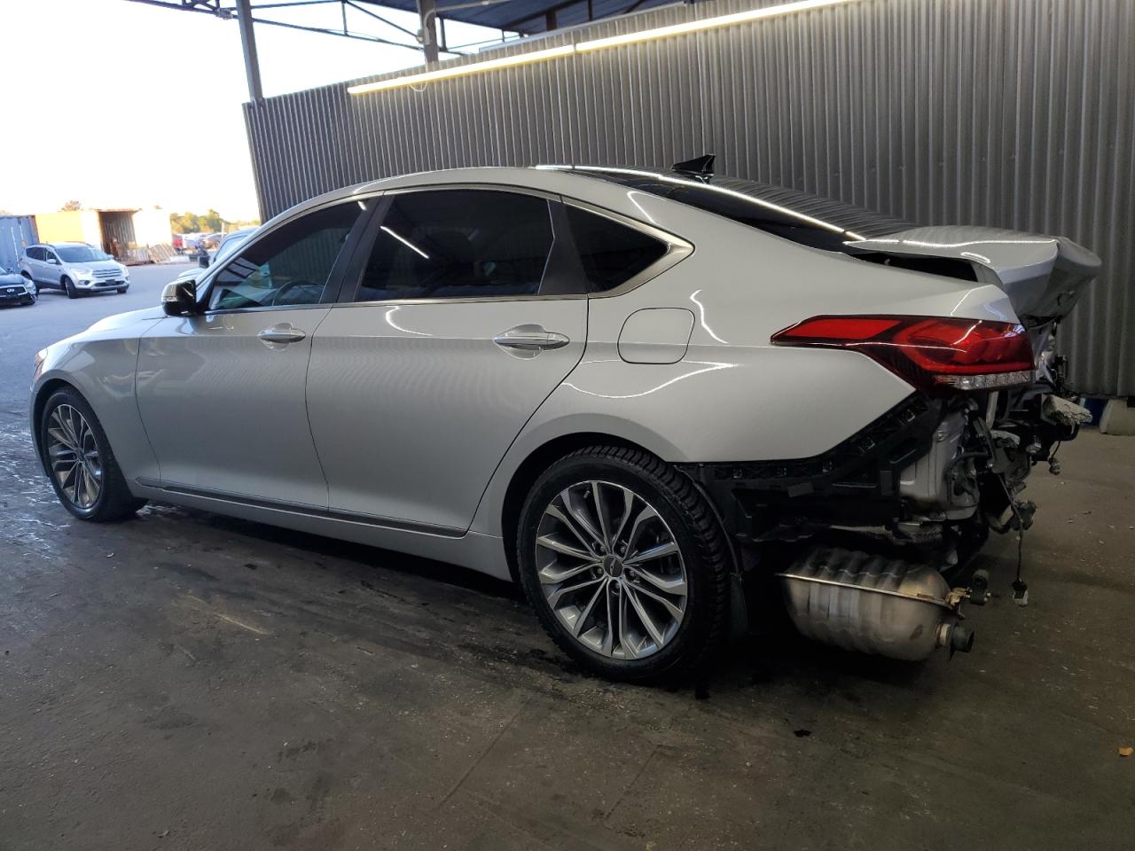 2015 Hyundai Genesis 3.8l Silver vin: KMHGN4JE7FU075079