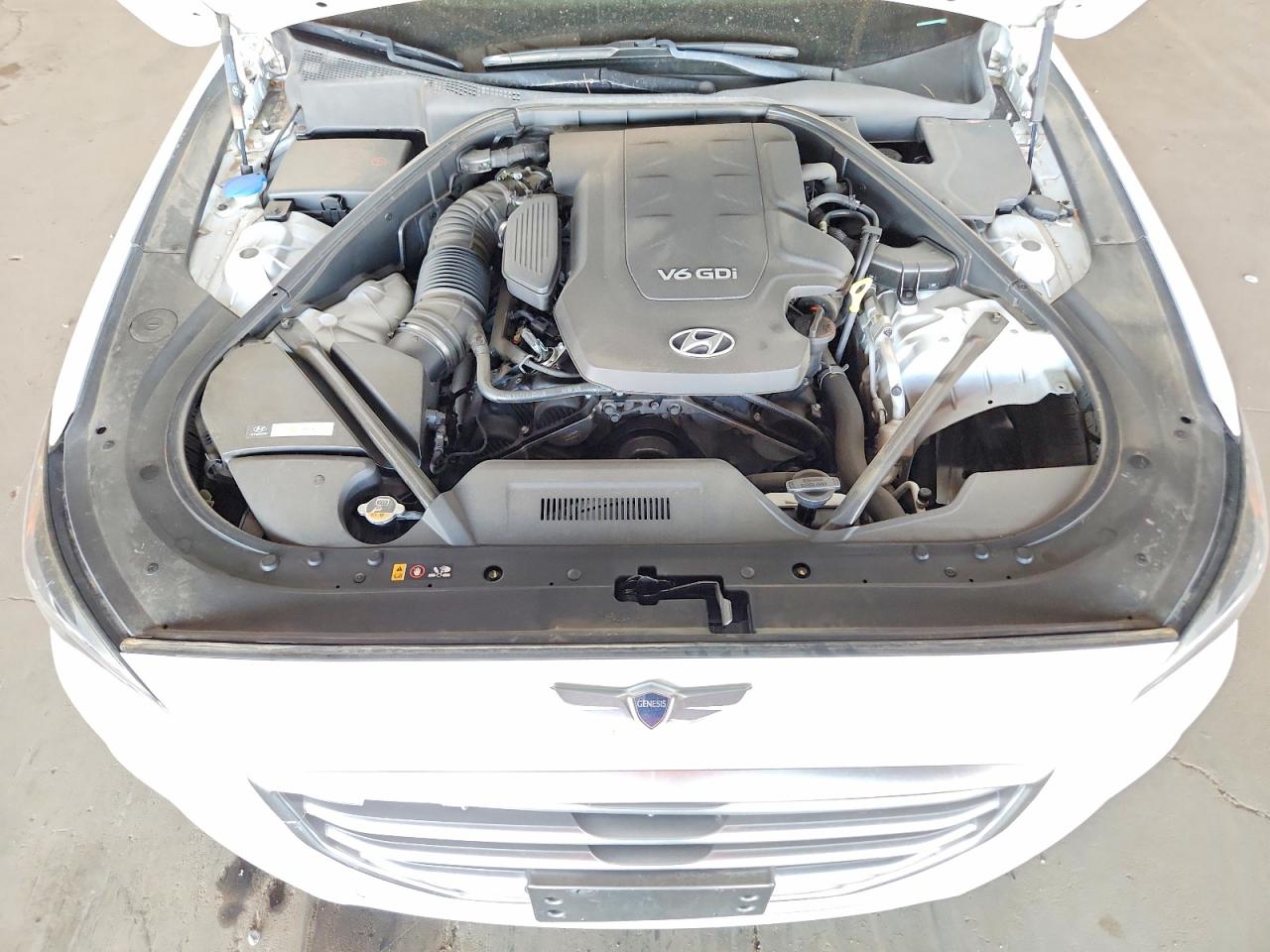 2015 Hyundai Genesis 3.8l Белый vin: KMHGN4JE7FU076488