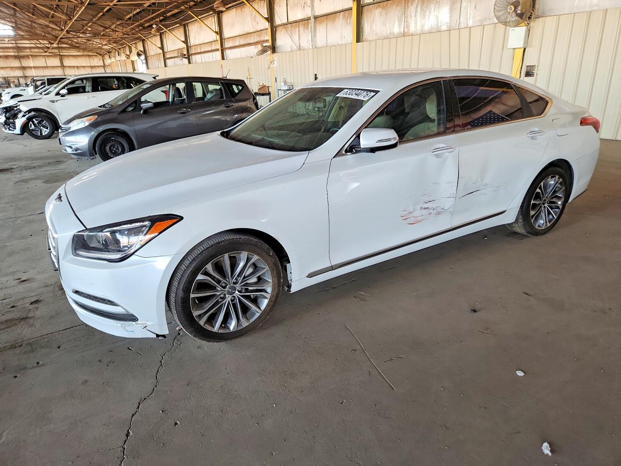 2015 Hyundai Genesis 3.8l Белый vin: KMHGN4JE7FU076488