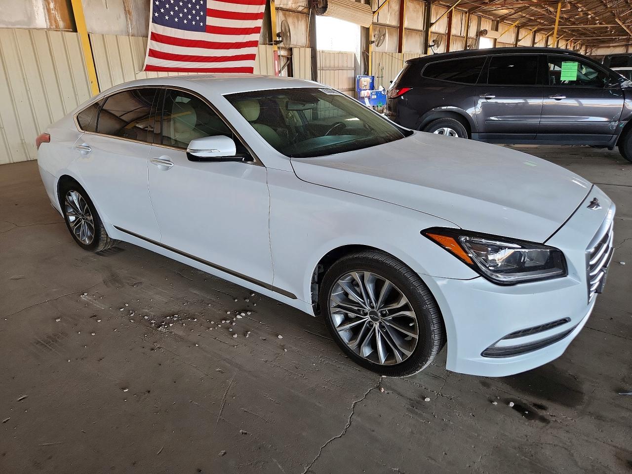 2015 Hyundai Genesis 3.8l Белый vin: KMHGN4JE7FU076488