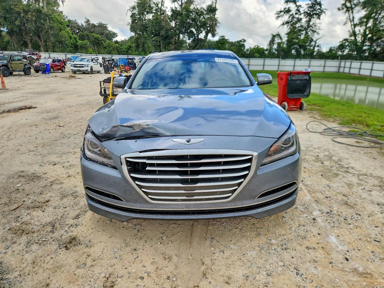 2015 Hyundai Genesis 3.8l Gray vin: KMHGN4JE7FU082260