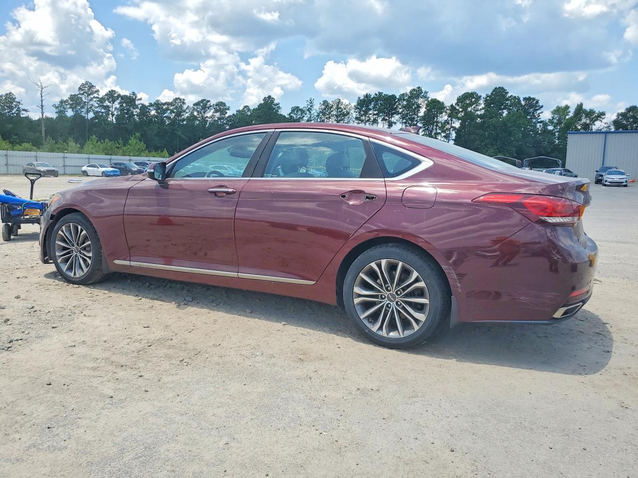 2015 Hyundai Genesis 3.8l Maroon vin: KMHGN4JE7FU087989