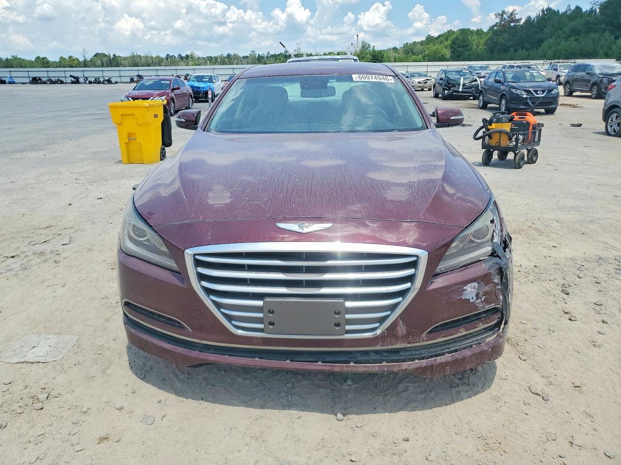 2015 Hyundai Genesis 3.8l Maroon vin: KMHGN4JE7FU087989
