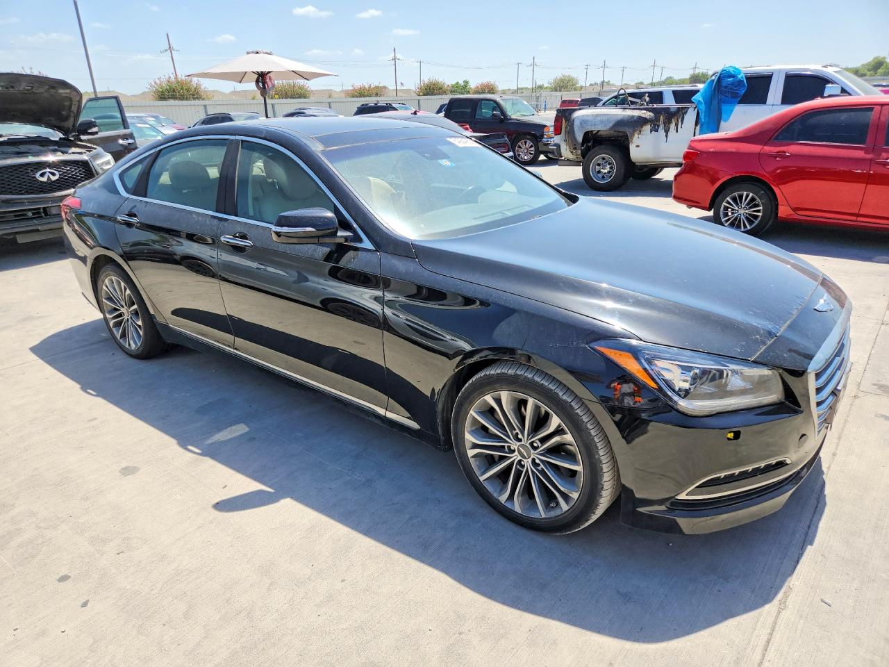 2015 Hyundai Genesis 3.8l Черный vin: KMHGN4JE7FU099771