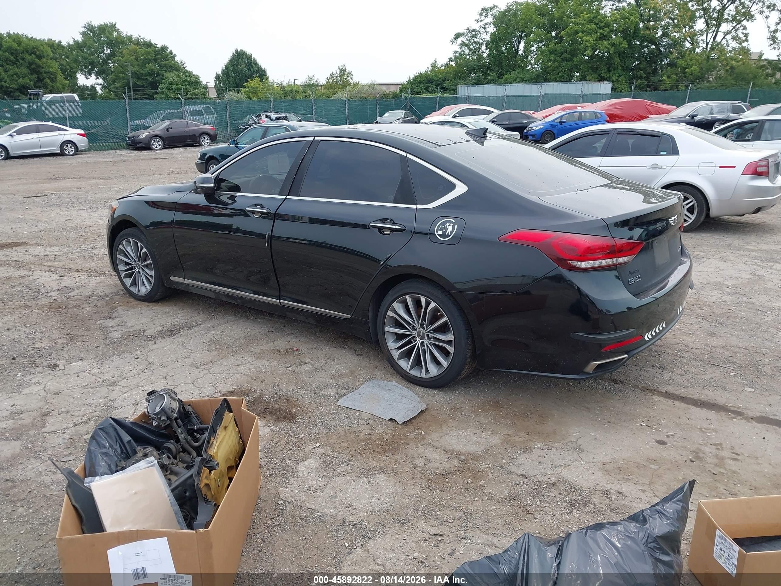 2015 Hyundai Genesis 3.8 Black vin: KMHGN4JE7FU101776