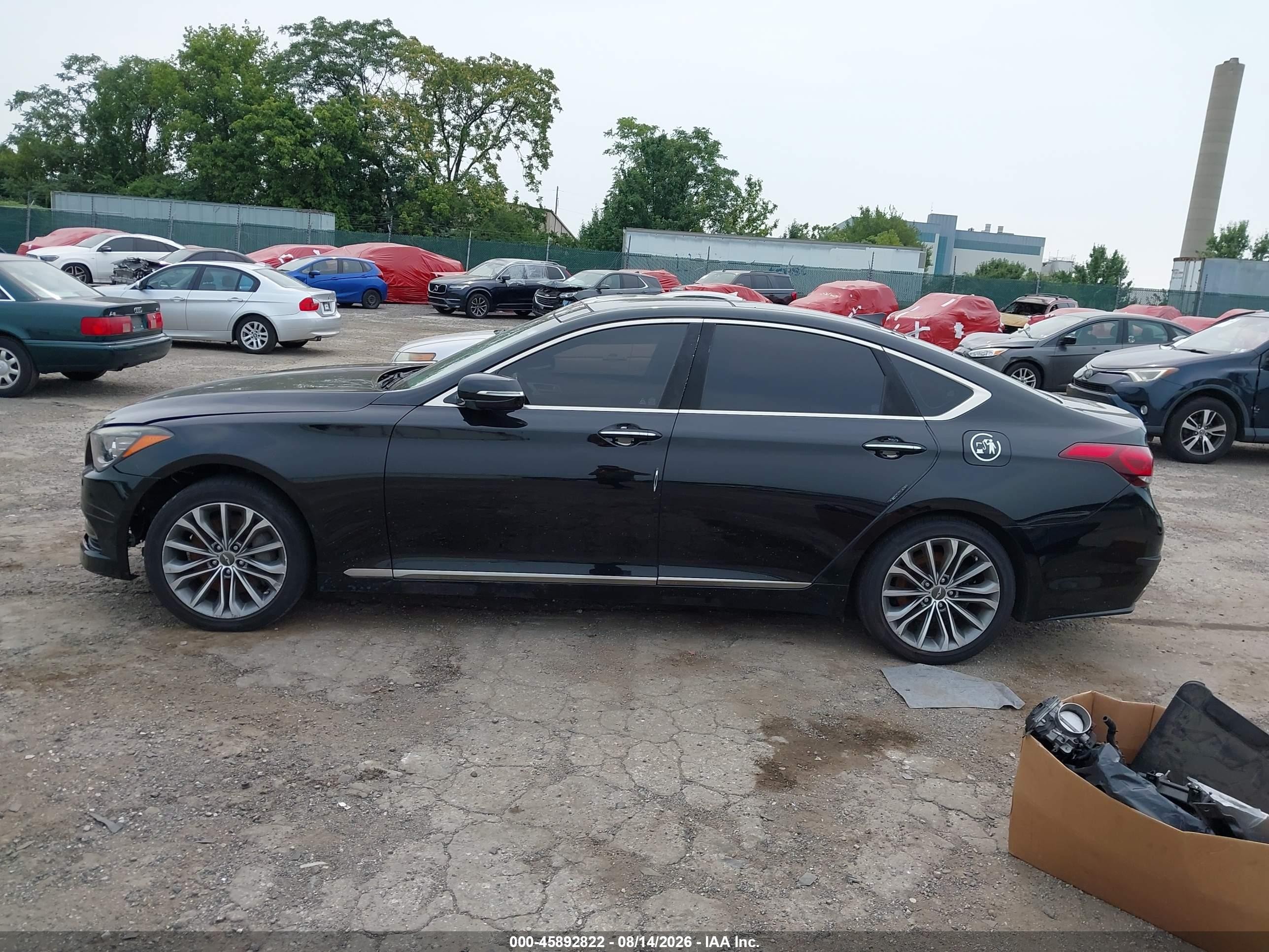2015 Hyundai Genesis 3.8 Black vin: KMHGN4JE7FU101776