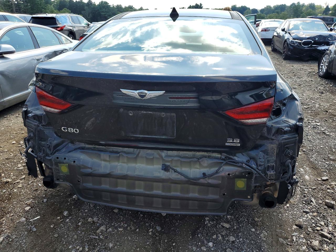 2017 Genesis G80 3.8 Черный vin: KMHGN4JE7HU201413