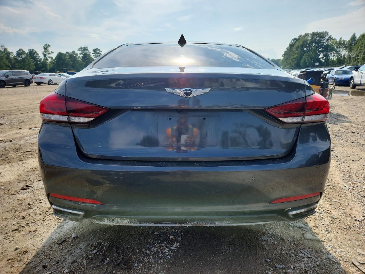 2018 Genesis G80 3.8 Black vin: KMHGN4JE7JU233607