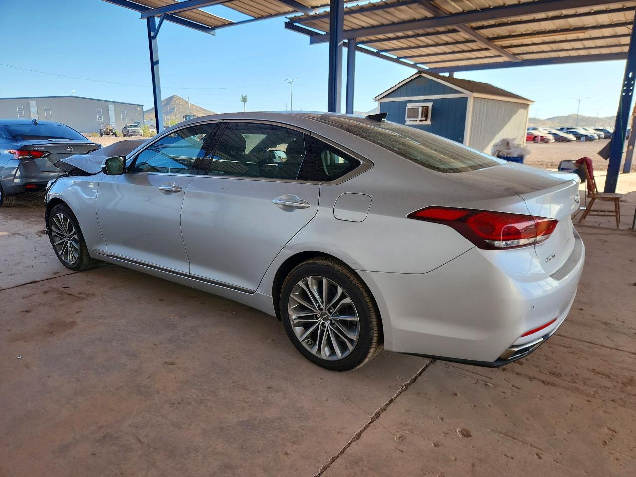 2015 Hyundai Genesis 3.8l Silver vin: KMHGN4JE8FU016851