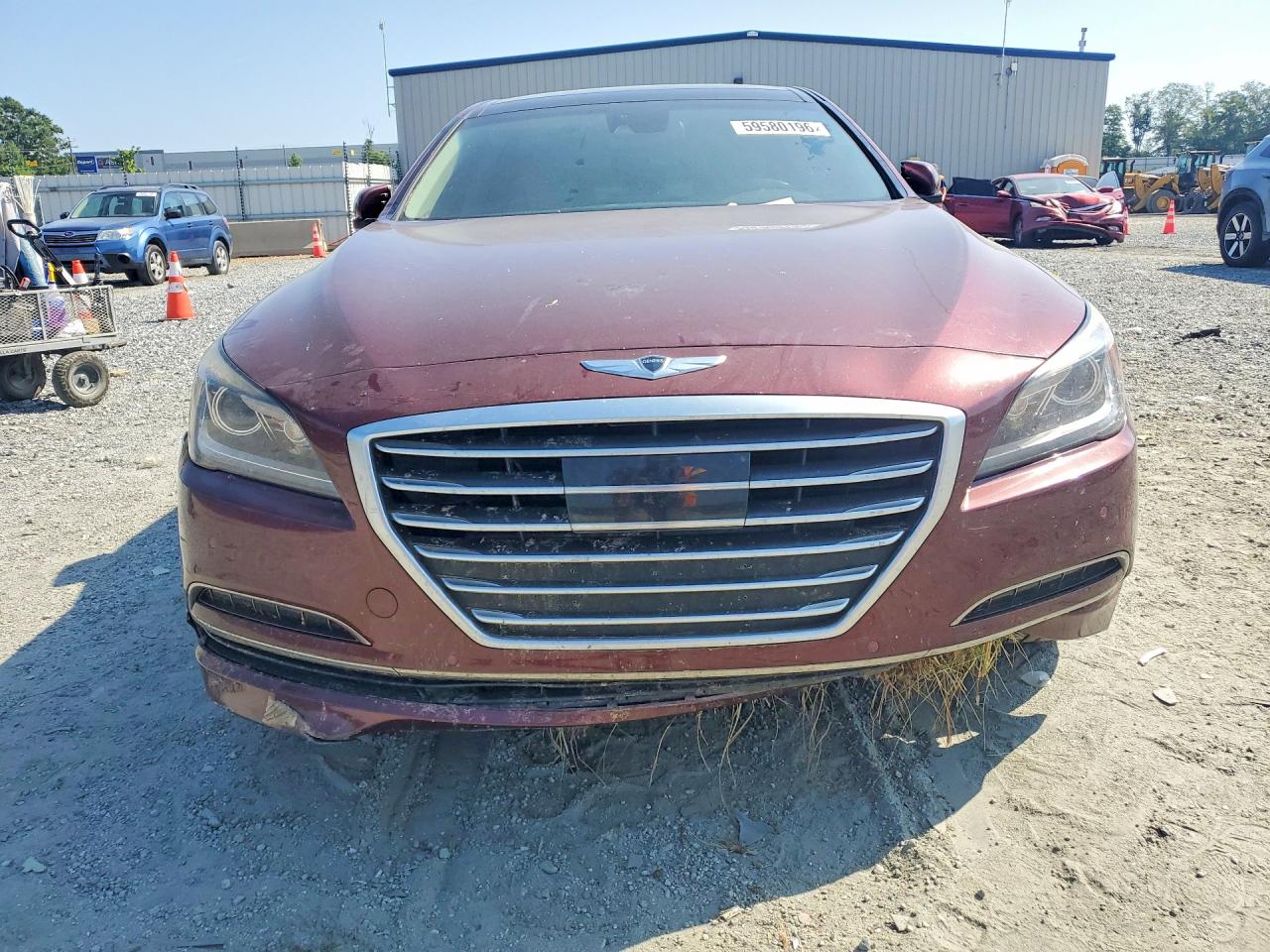 2015 Hyundai Genesis 3.8l Burgundy vin: KMHGN4JE8FU020544