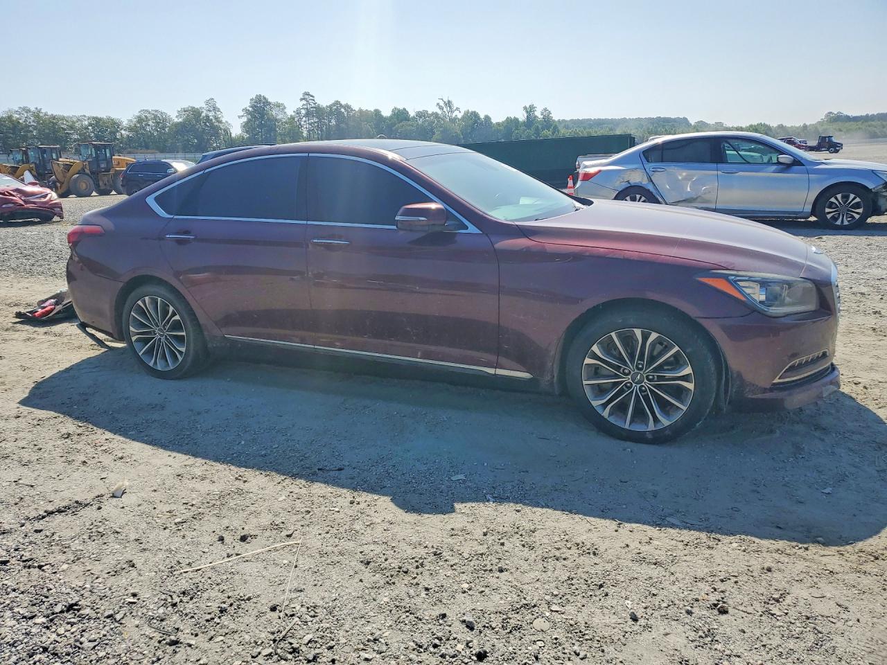 2015 Hyundai Genesis 3.8l Burgundy vin: KMHGN4JE8FU020544
