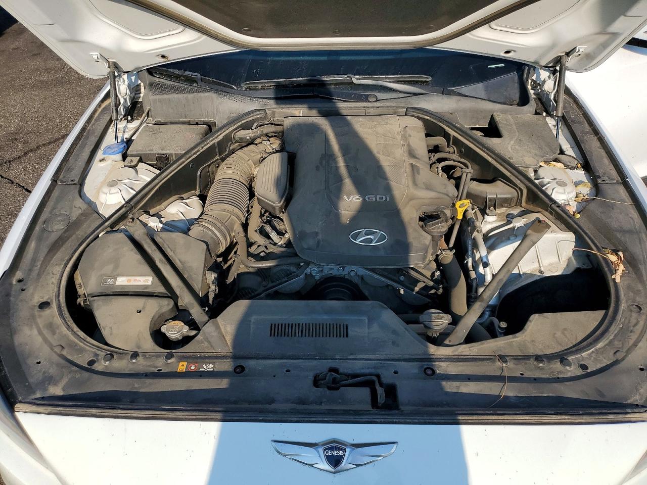 2015 Hyundai Genesis 3.8l Белый vin: KMHGN4JE8FU033987