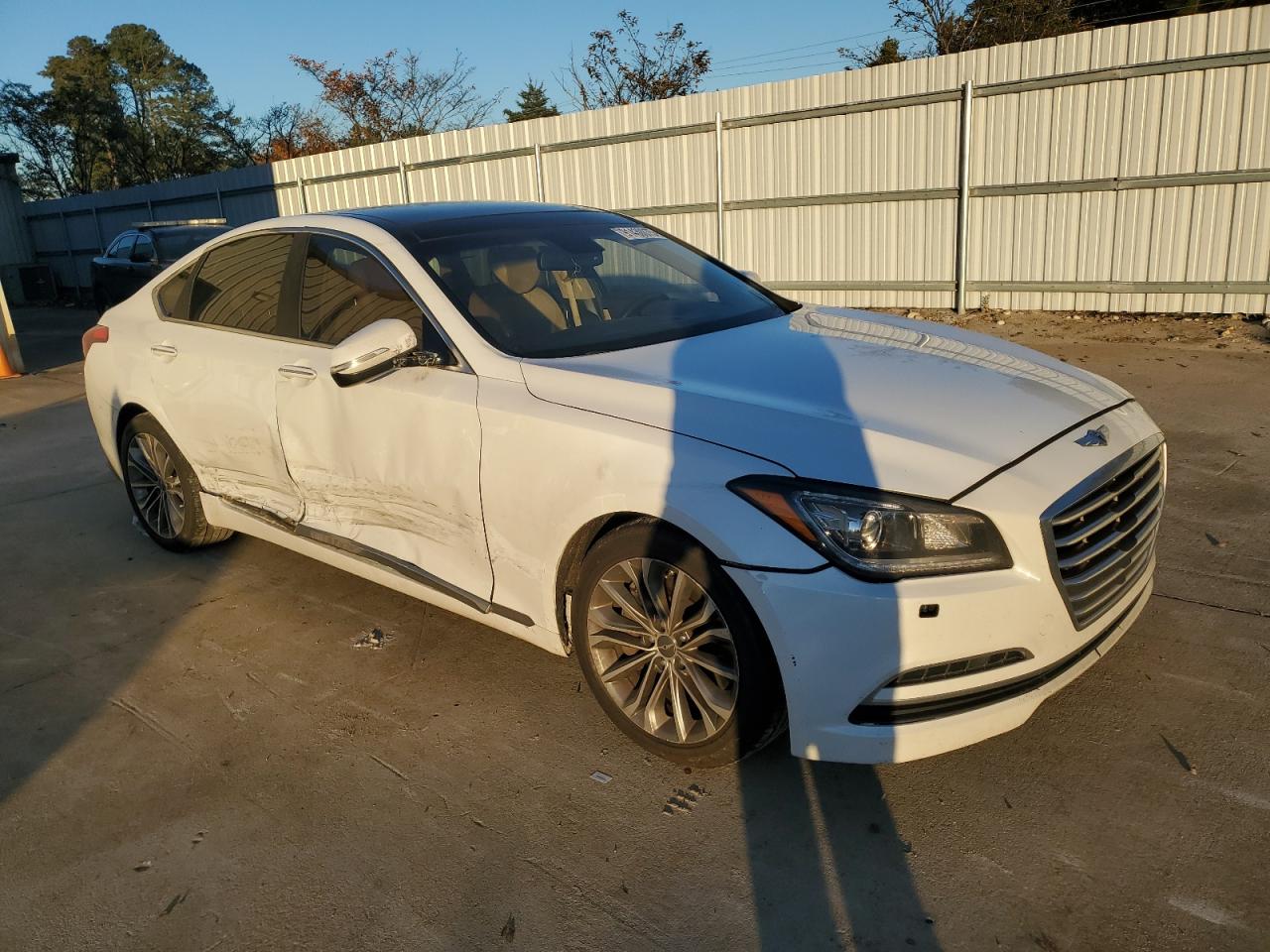 2015 Hyundai Genesis 3.8l White vin: KMHGN4JE8FU050370