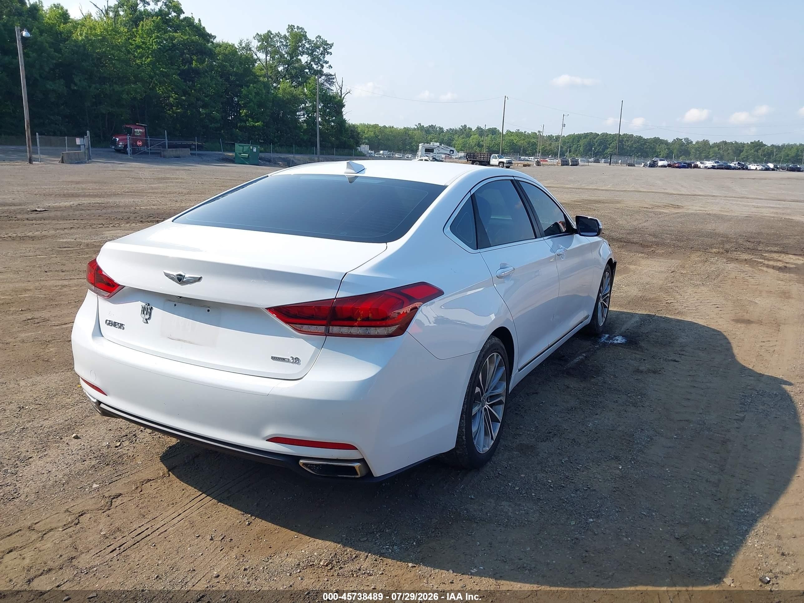 2015 Hyundai Genesis 3.8 Белый vin: KMHGN4JE8FU060154