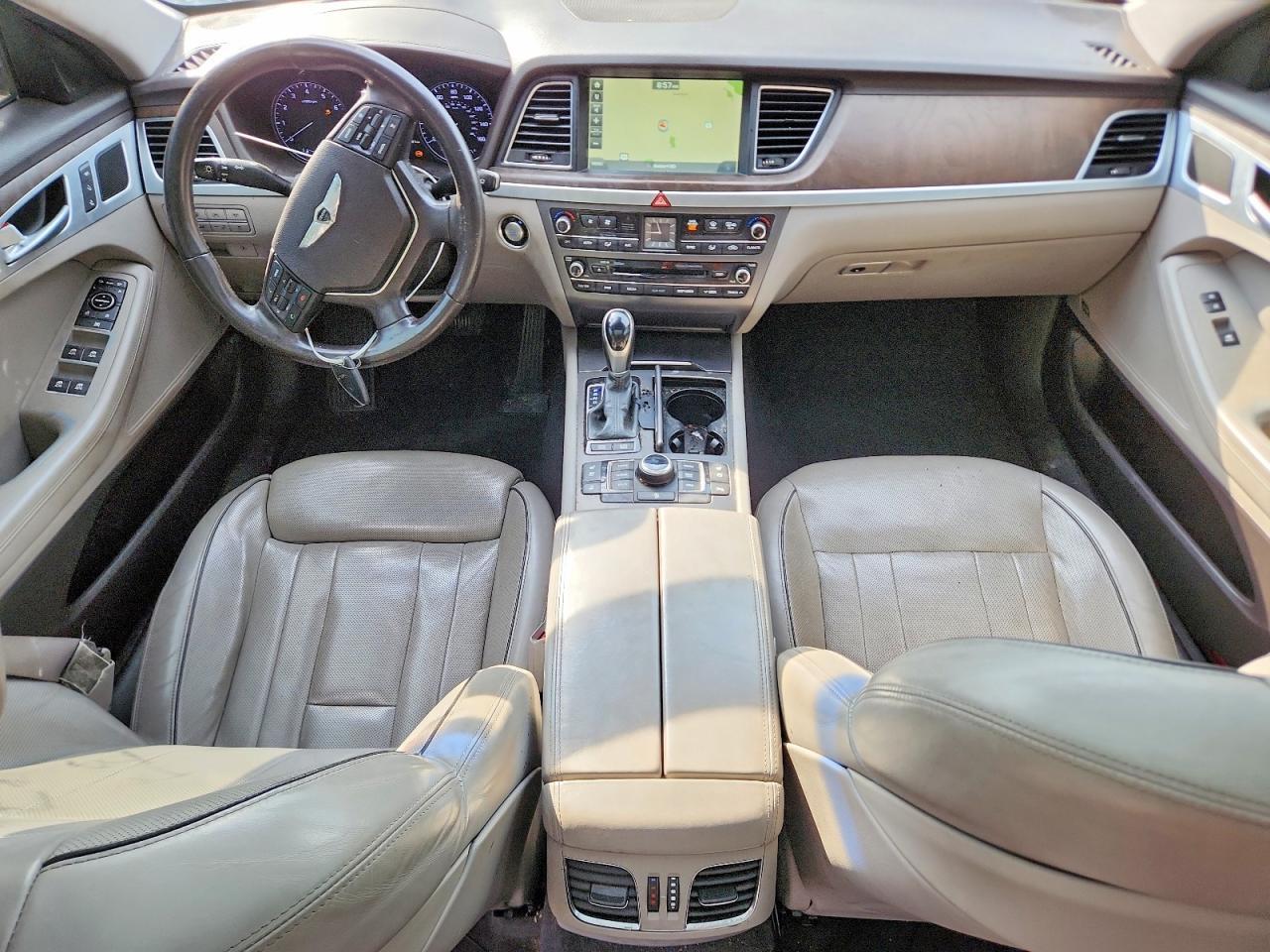 2015 Hyundai Genesis 3.8l White vin: KMHGN4JE8FU073907