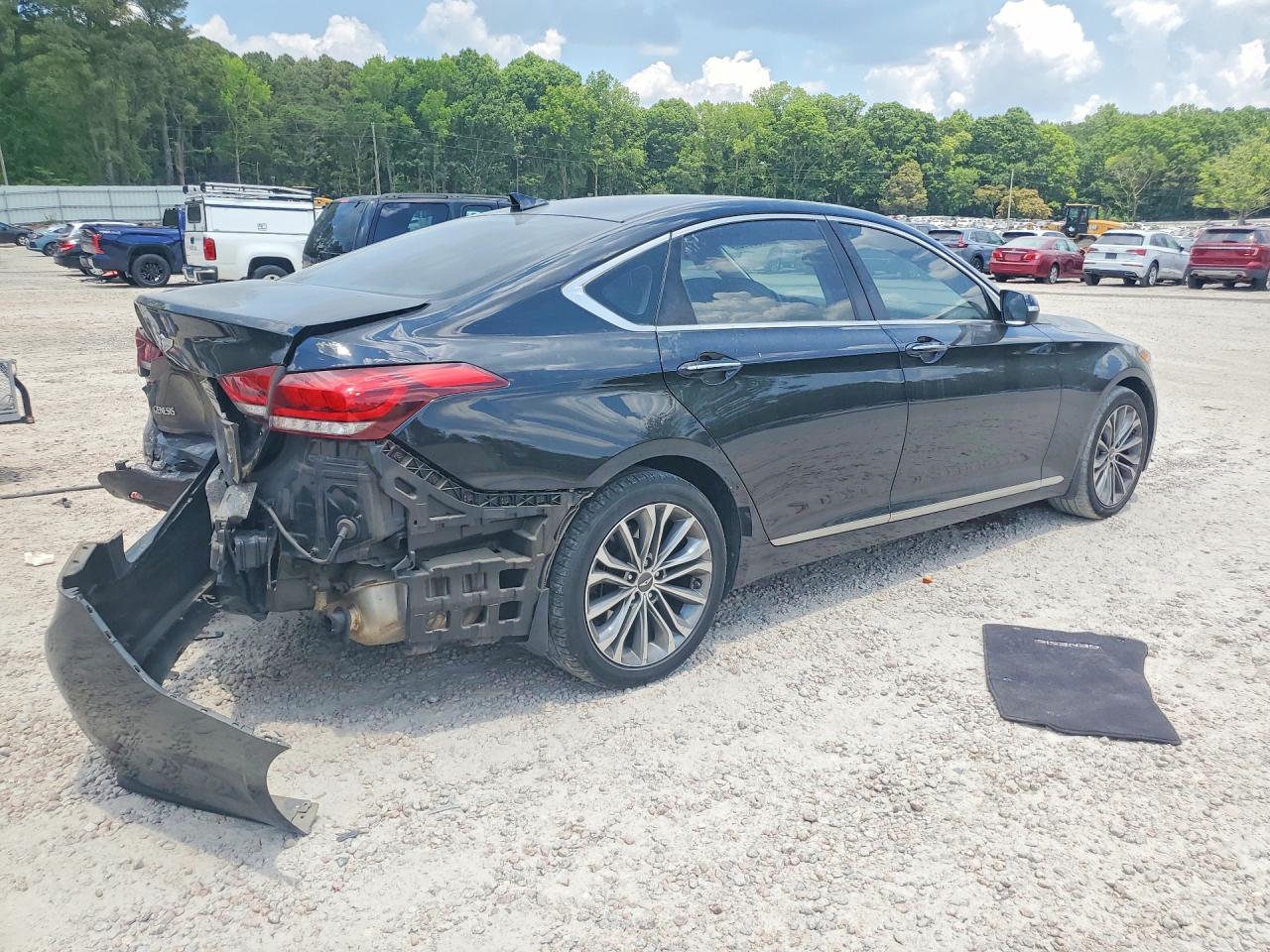 2015 Hyundai Genesis 3.8l Black vin: KMHGN4JE8FU080257
