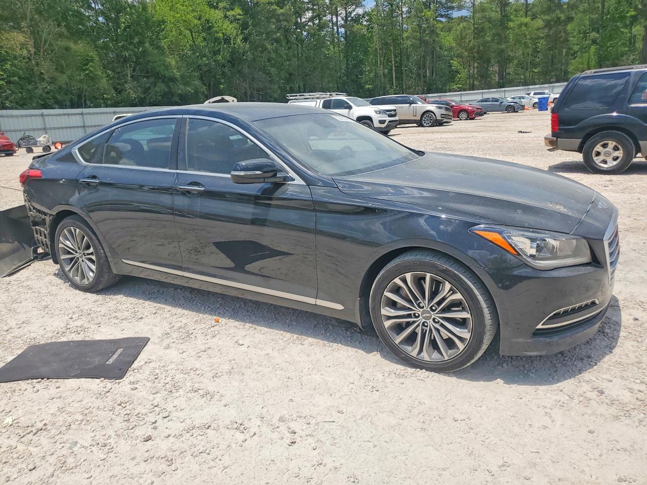 2015 Hyundai Genesis 3.8l Black vin: KMHGN4JE8FU080257
