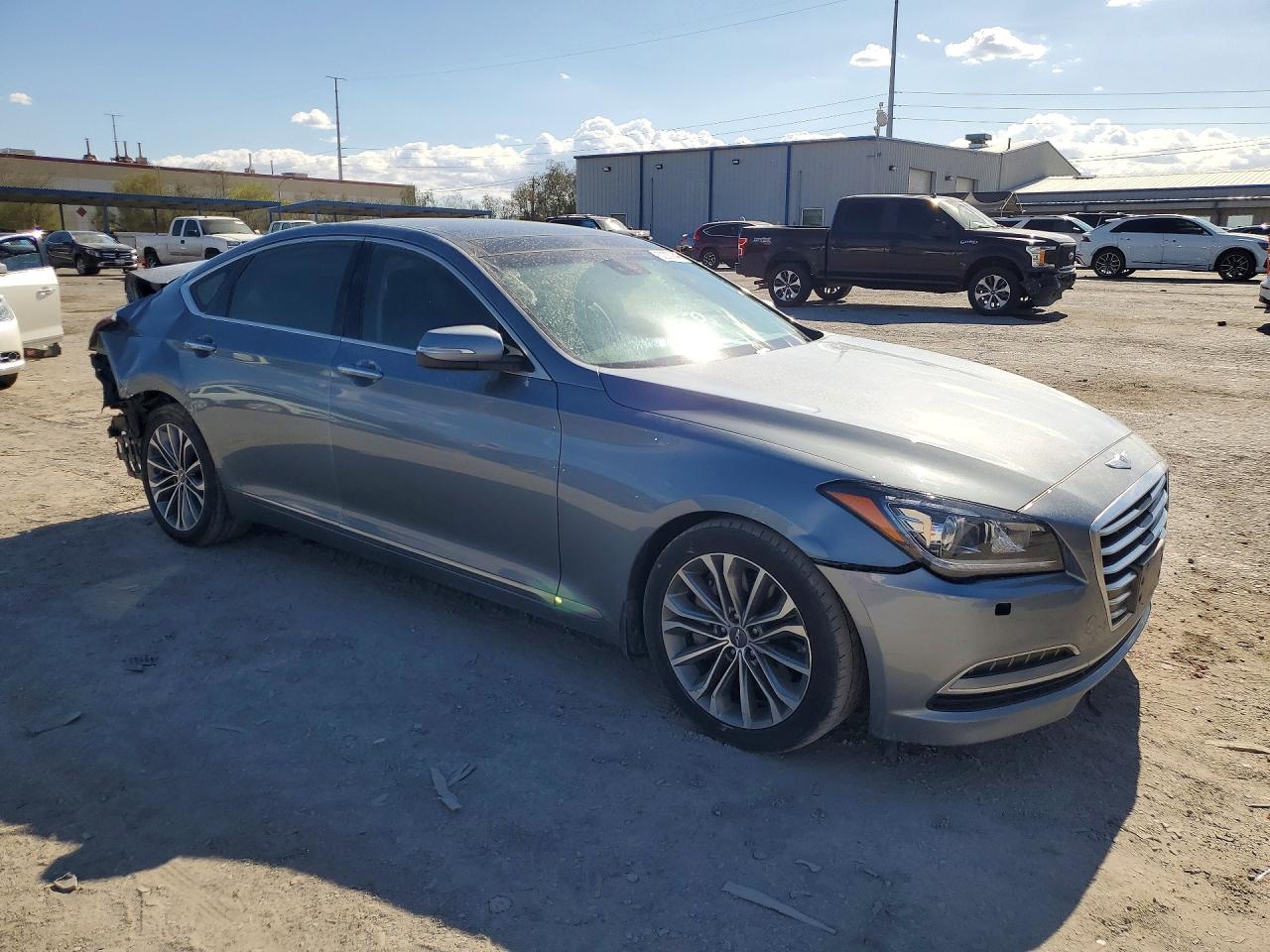 2015 Hyundai Genesis 3.8l Серый vin: KMHGN4JE8FU092103