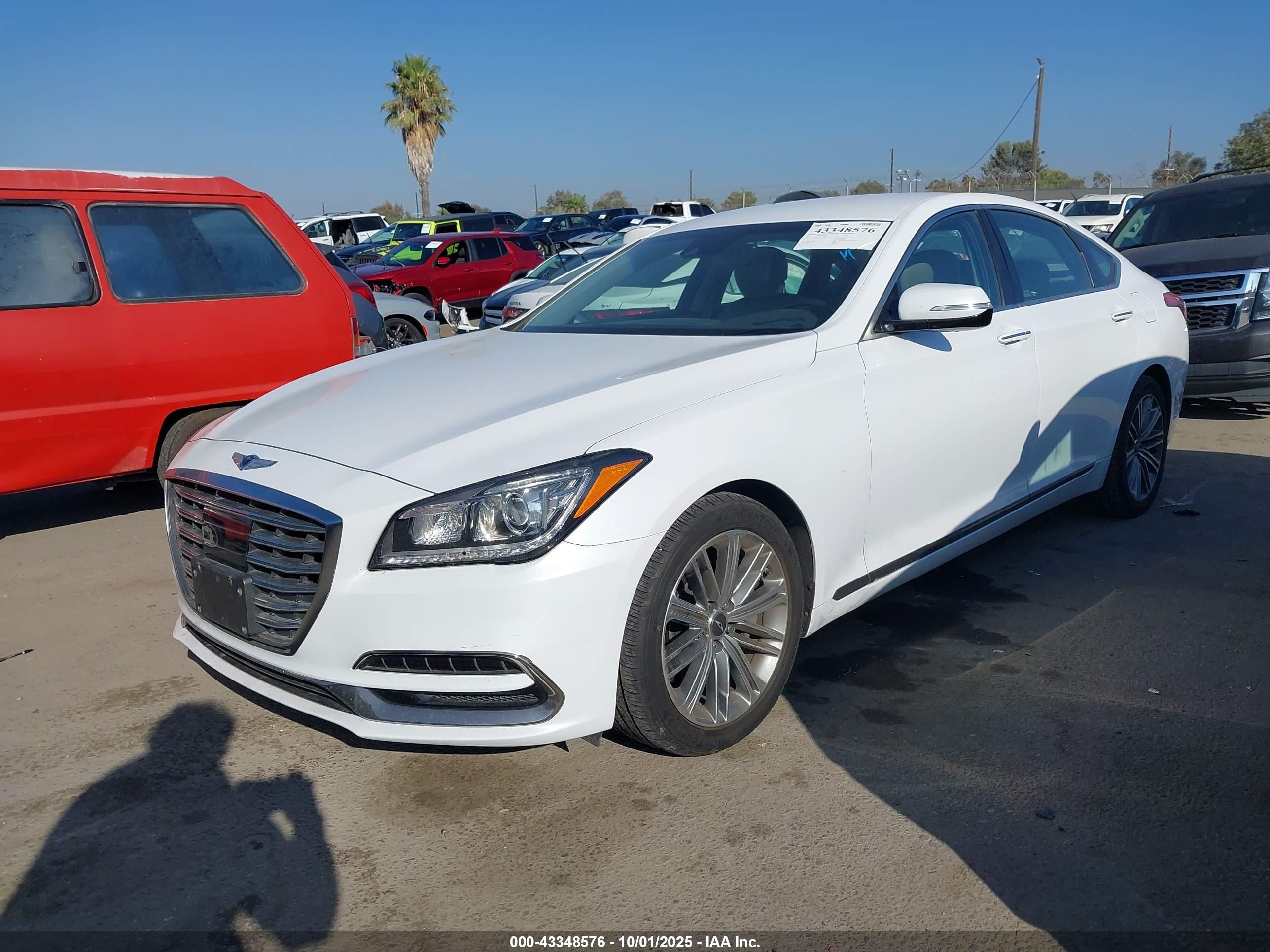 2018 Genesis G80 3.8 Белый vin: KMHGN4JE8JU262906