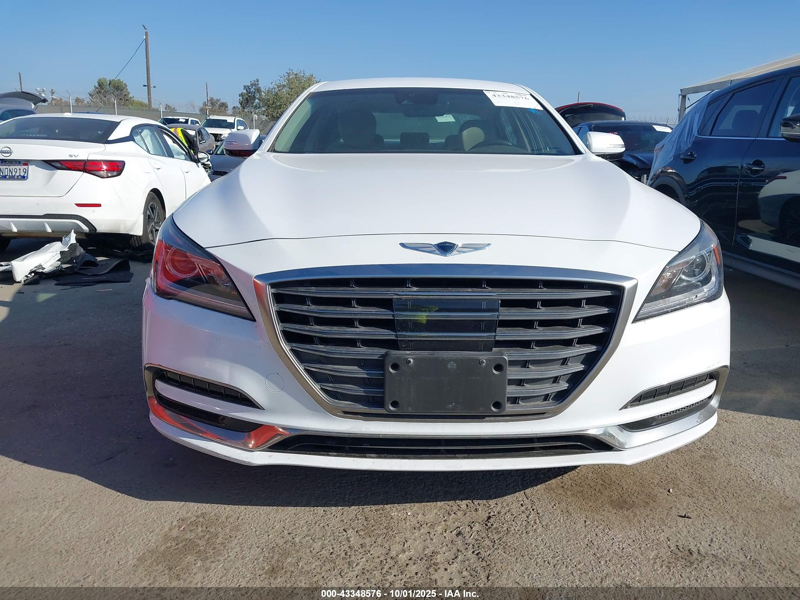 2018 Genesis G80 3.8 Белый vin: KMHGN4JE8JU262906
