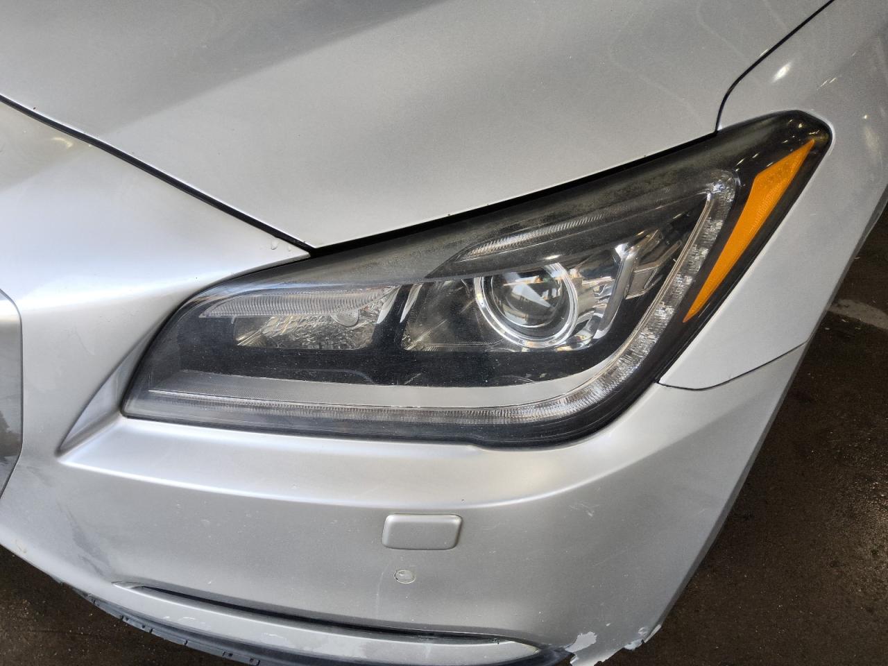 2015 Hyundai Genesis 3.8l Silver vin: KMHGN4JE9FU021914 Damage: Left Head Lamp, Faded, Acceptable