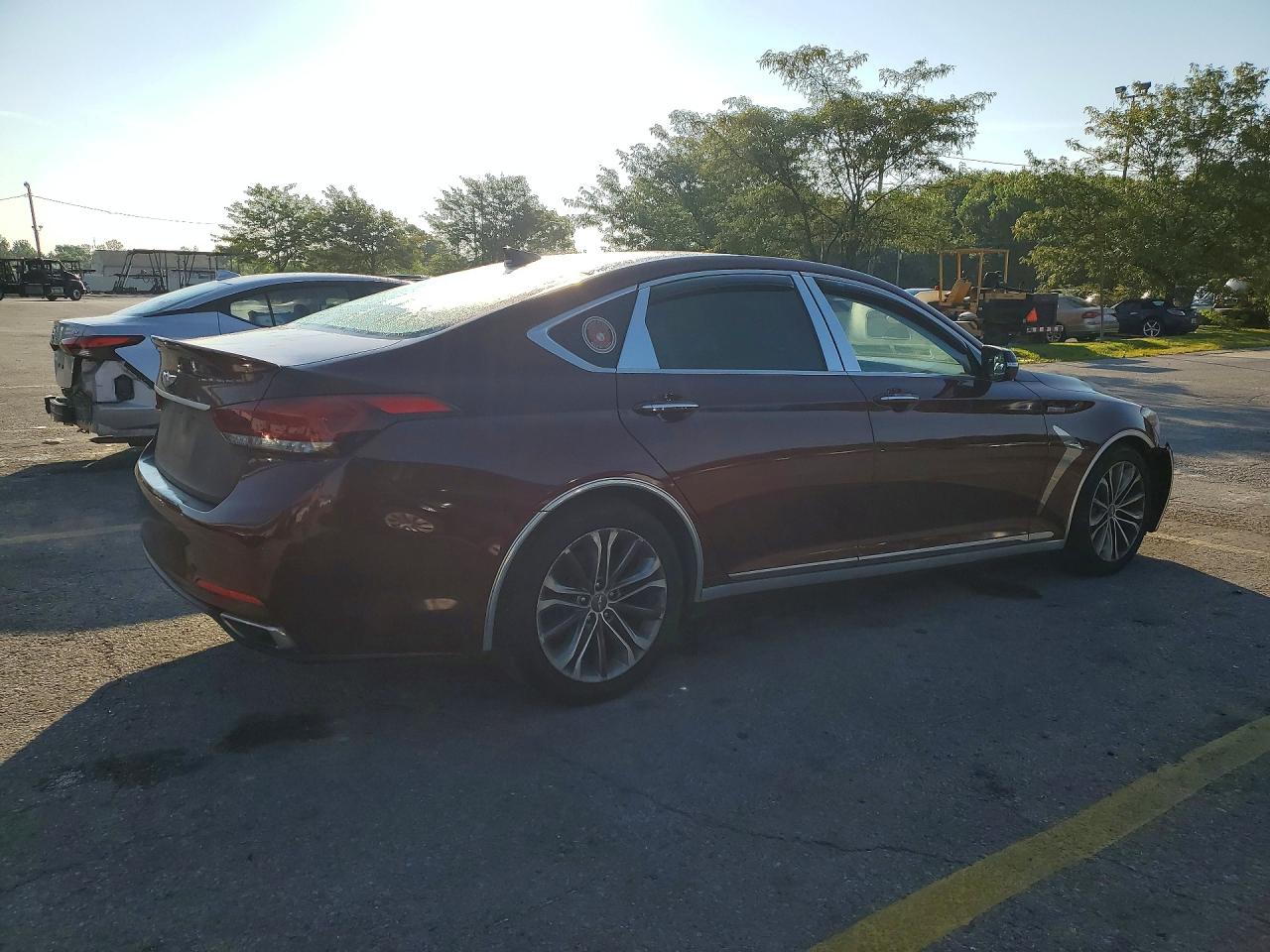 2015 Hyundai Genesis 3.8l Red vin: KMHGN4JE9FU041564