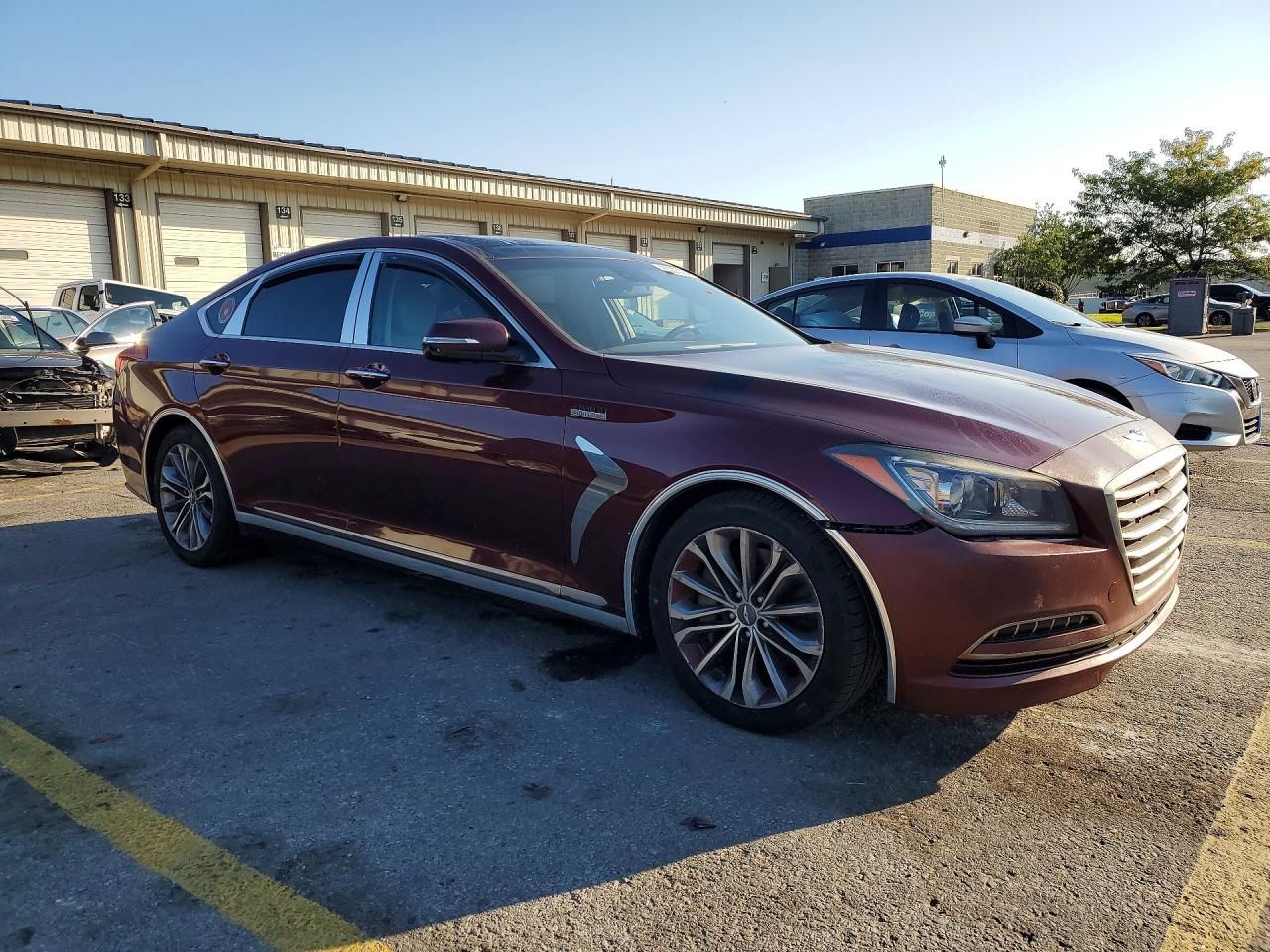 2015 Hyundai Genesis 3.8l Red vin: KMHGN4JE9FU041564