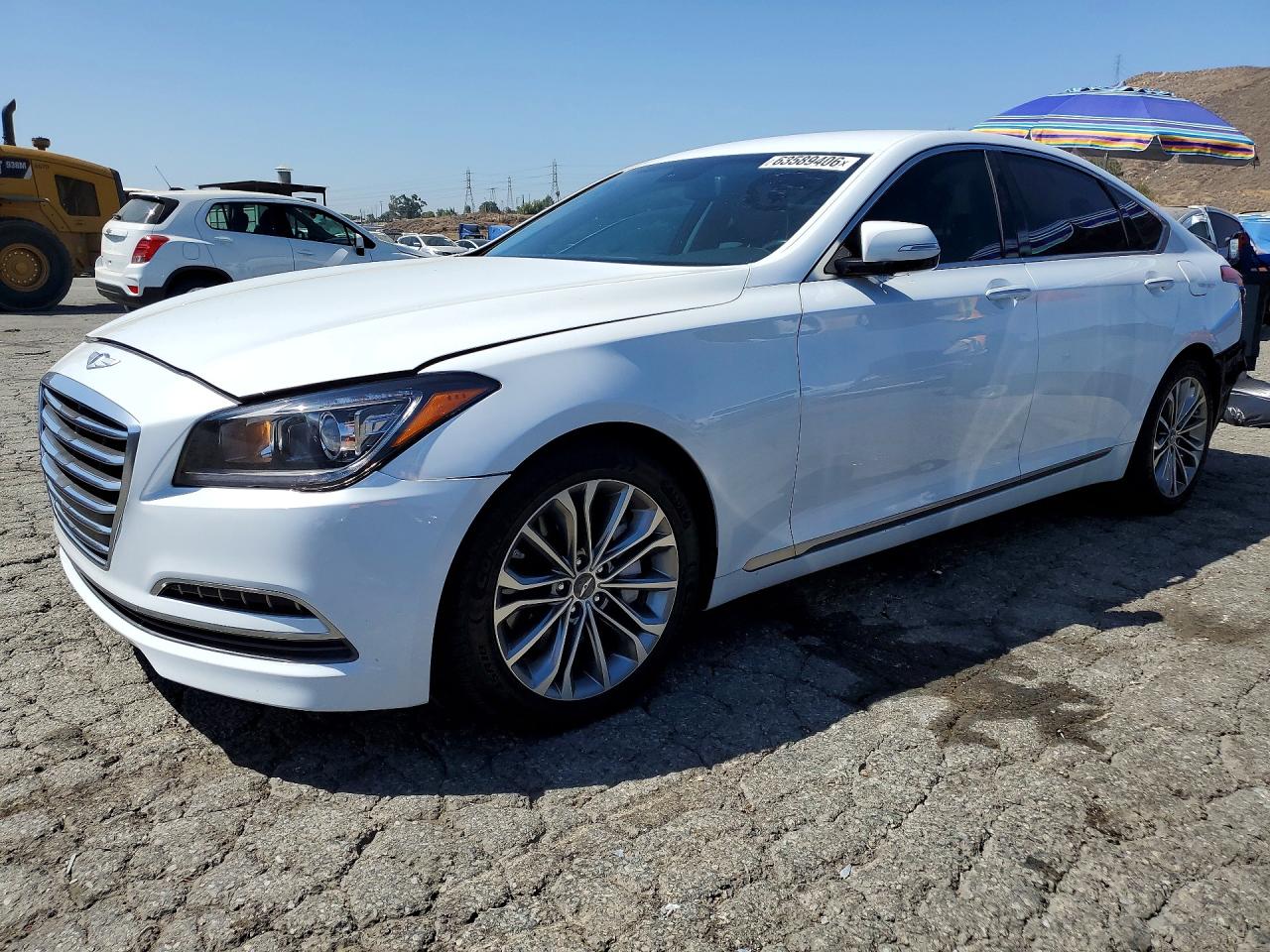 2015 Hyundai Genesis 3.8l Белый vin: KMHGN4JE9FU043525