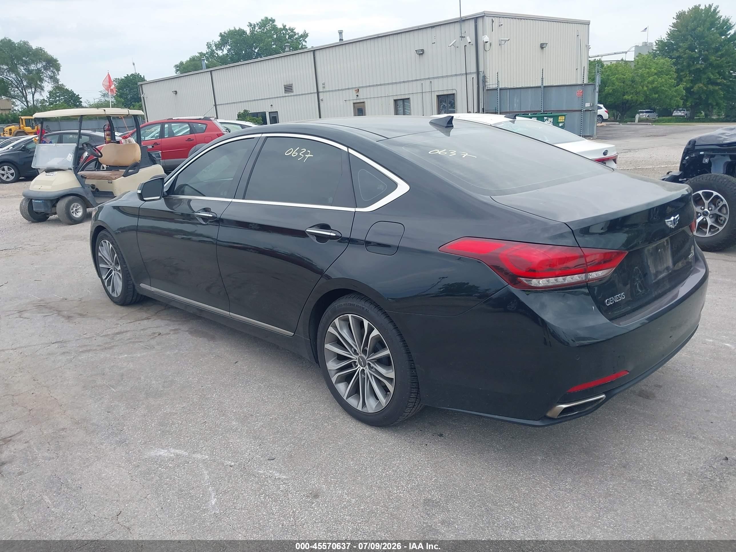 2015 Hyundai Genesis 3.8 Серый vin: KMHGN4JE9FU047056