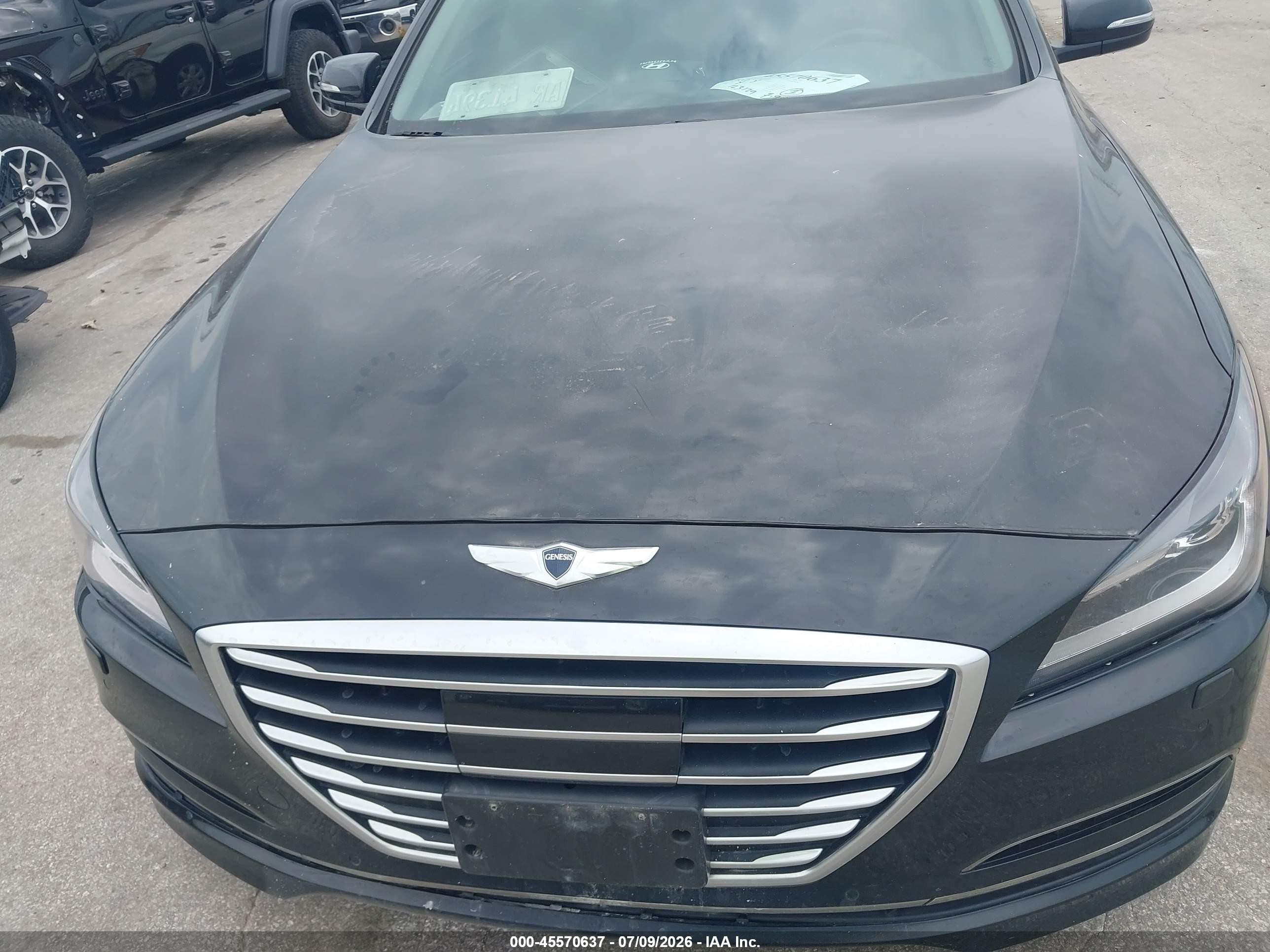 2015 Hyundai Genesis 3.8 Серый vin: KMHGN4JE9FU047056