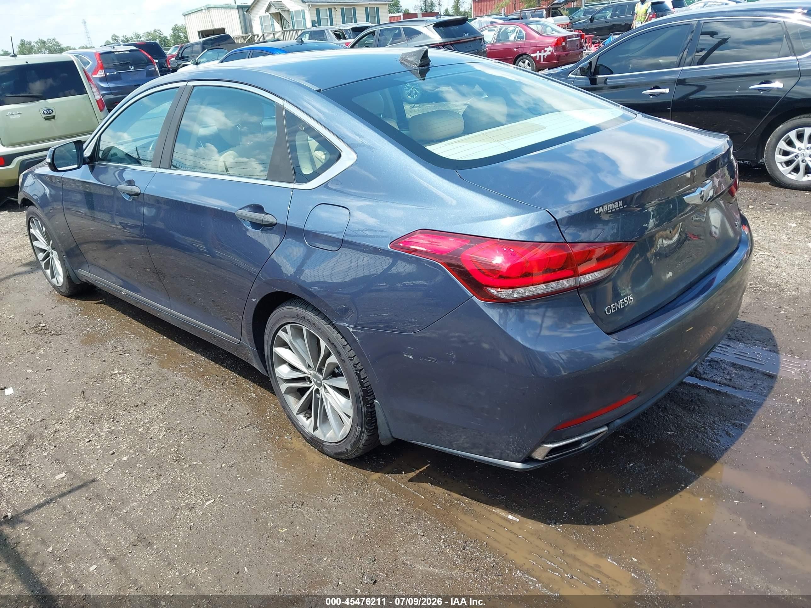 2015 Hyundai Genesis 3.8 Blue vin: KMHGN4JE9FU094202