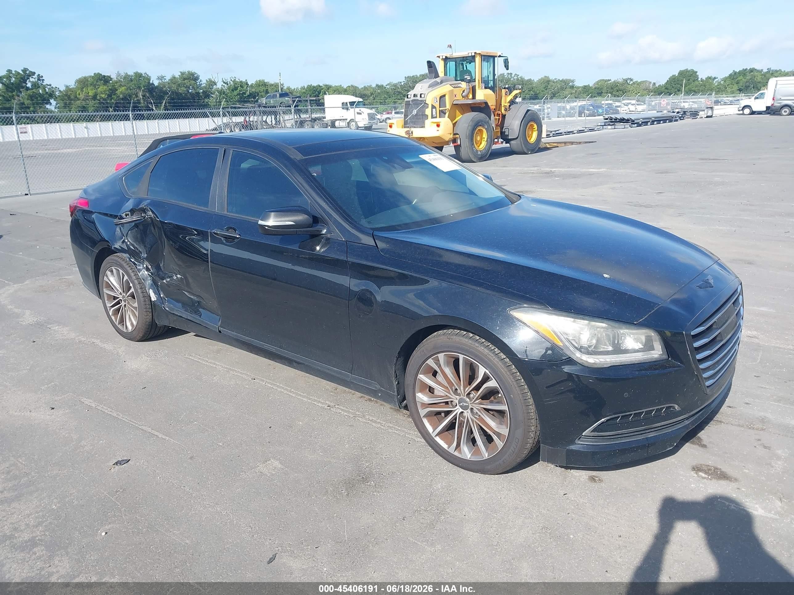 2015 Hyundai Genesis 3.8 Black vin: KMHGN4JE9FU103545