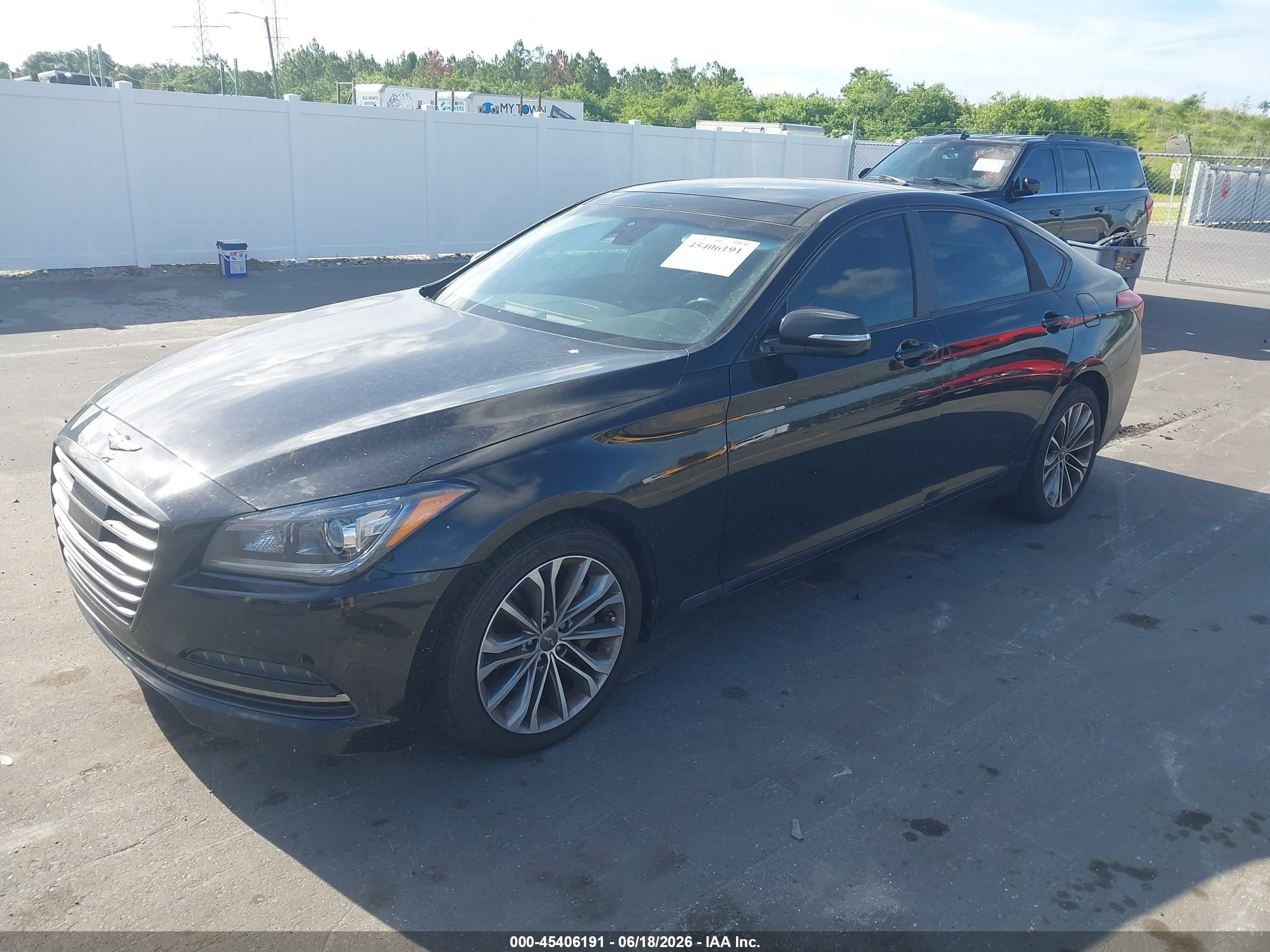 2015 Hyundai Genesis 3.8 Black vin: KMHGN4JE9FU103545
