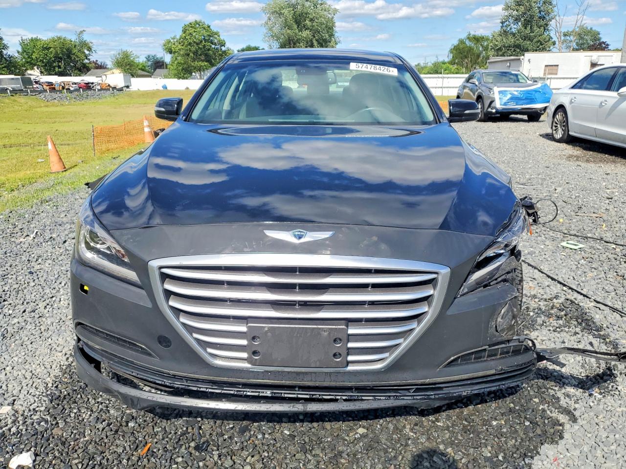 2015 Hyundai Genesis 3.8l Black vin: KMHGN4JEXFU019055