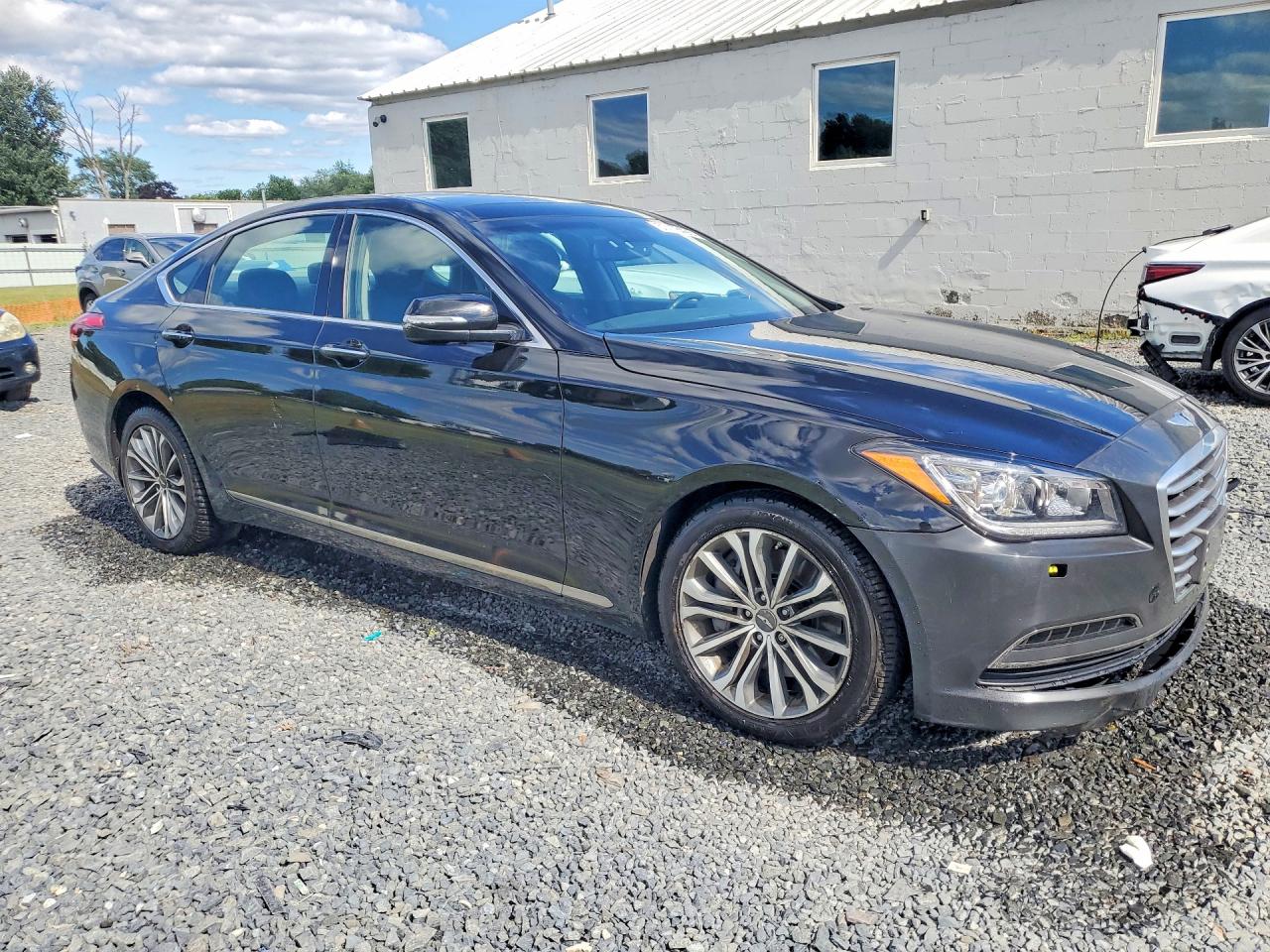 2015 Hyundai Genesis 3.8l Black vin: KMHGN4JEXFU019055