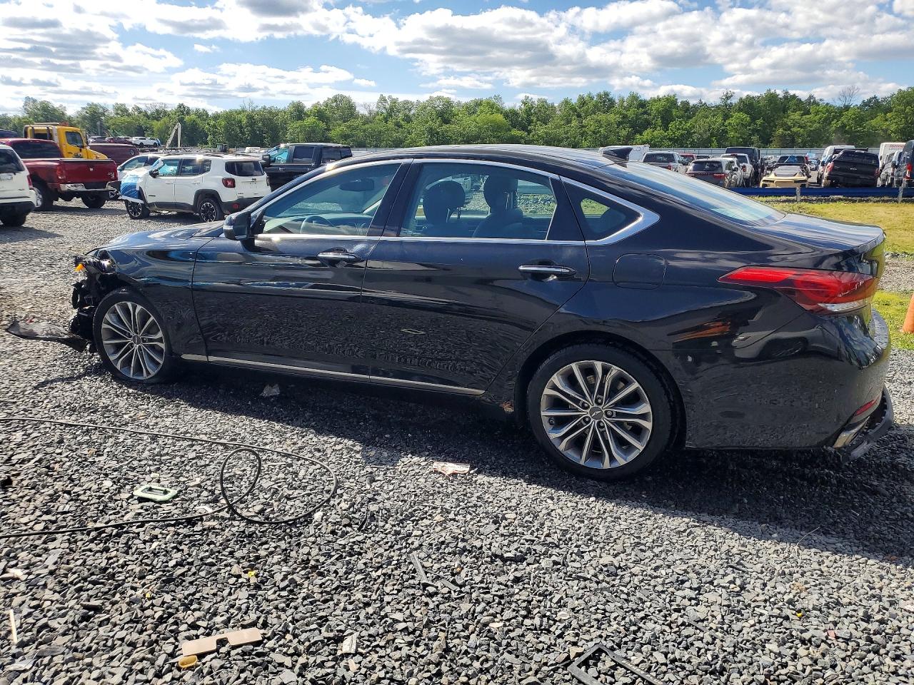 2015 Hyundai Genesis 3.8l Black vin: KMHGN4JEXFU019055