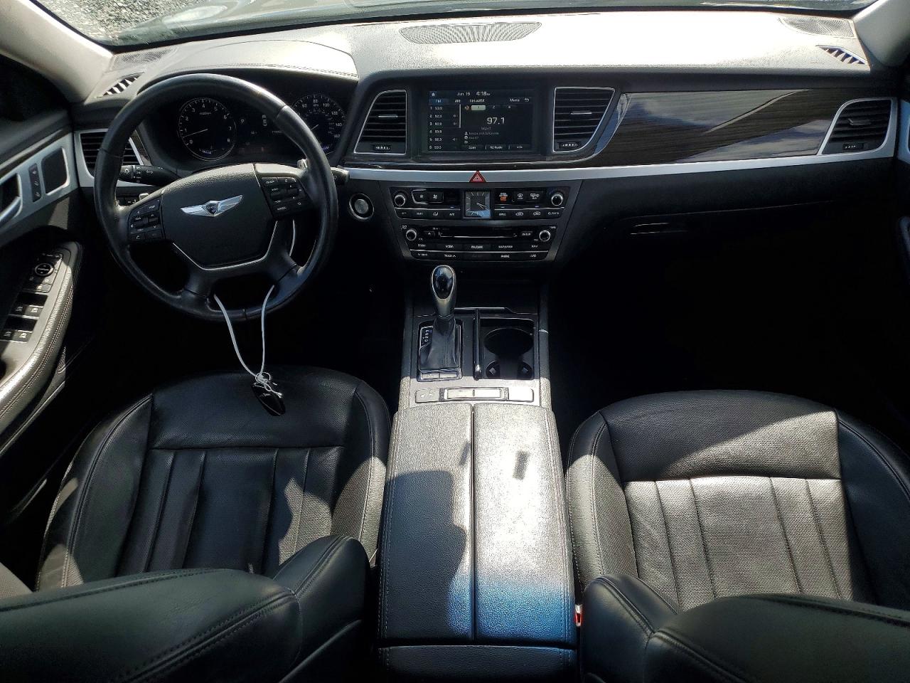 2015 Hyundai Genesis 3.8l Black vin: KMHGN4JEXFU019055