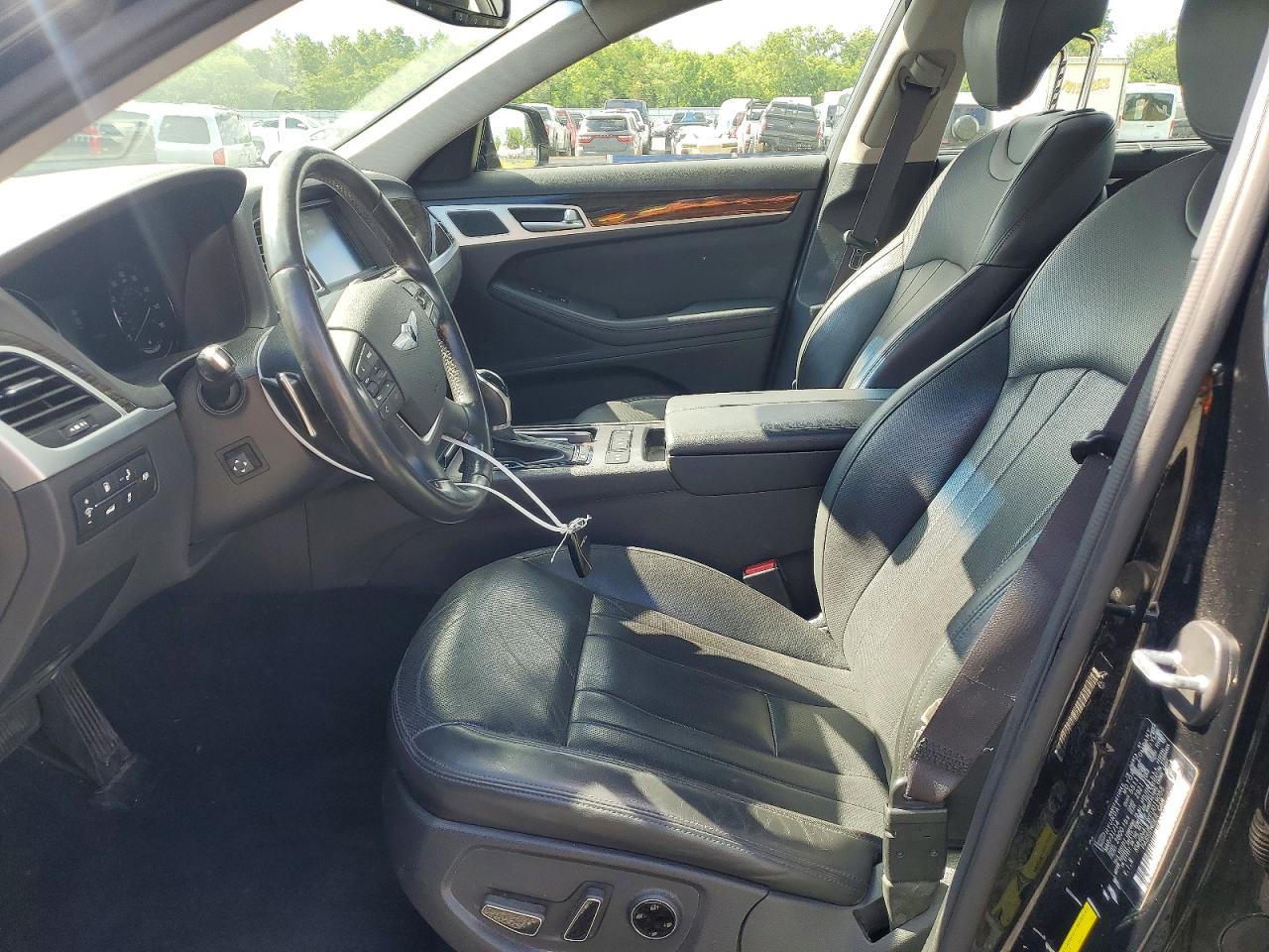 2015 Hyundai Genesis 3.8l Black vin: KMHGN4JEXFU019055