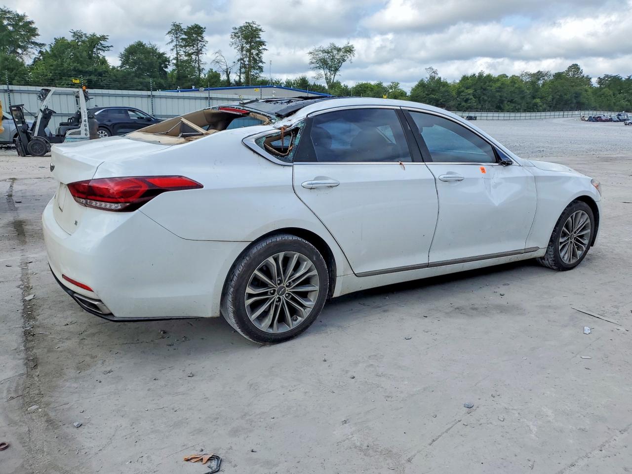 2015 Hyundai Genesis 3.8l White vin: KMHGN4JEXFU027480
