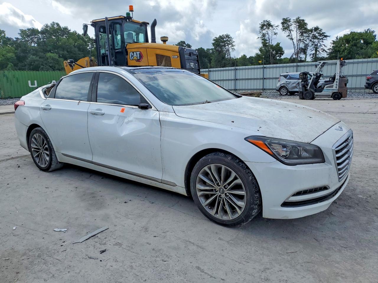 2015 Hyundai Genesis 3.8l White vin: KMHGN4JEXFU027480