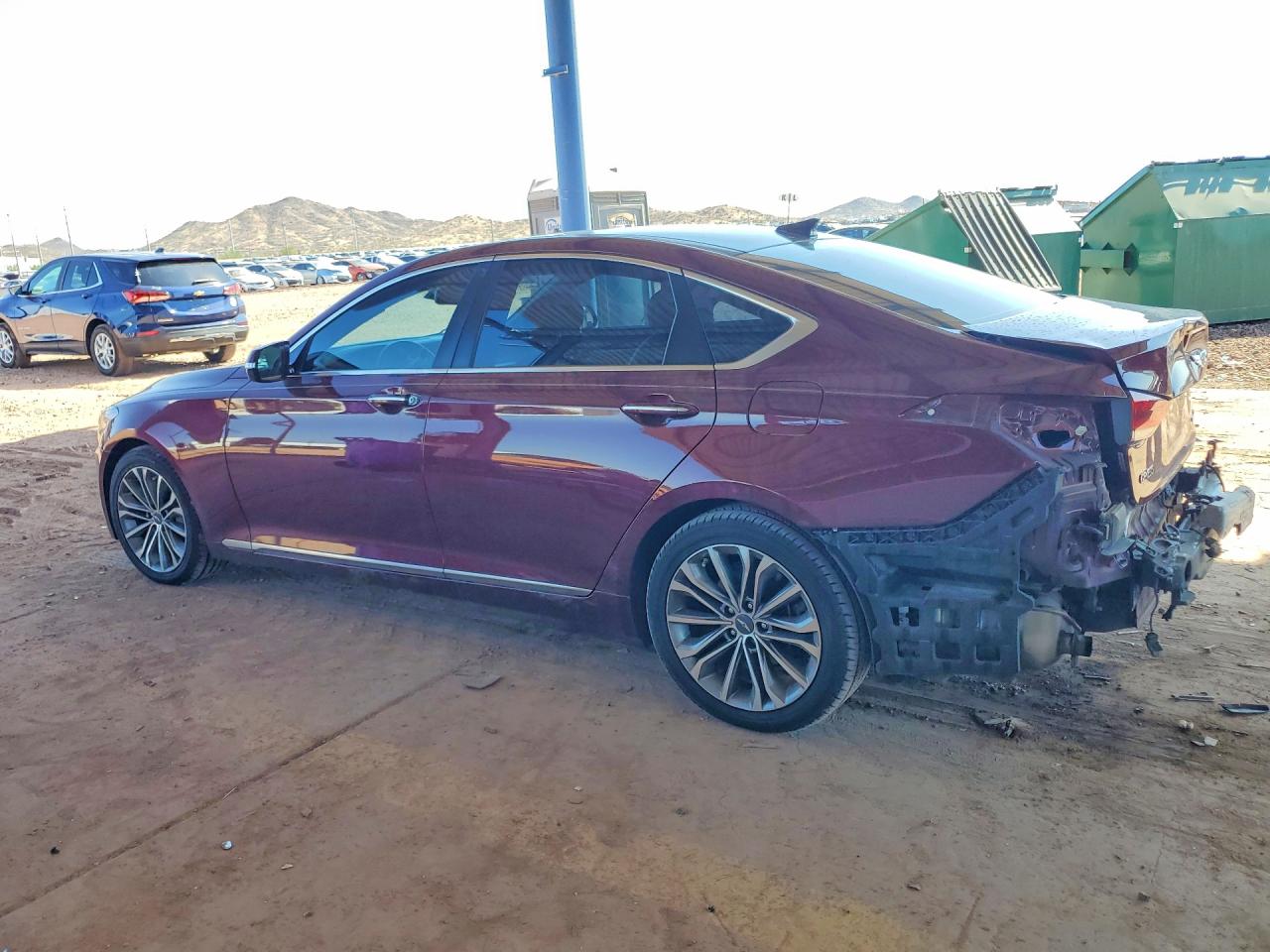 2015 Hyundai Genesis 3.8l Burgundy vin: KMHGN4JEXFU028063