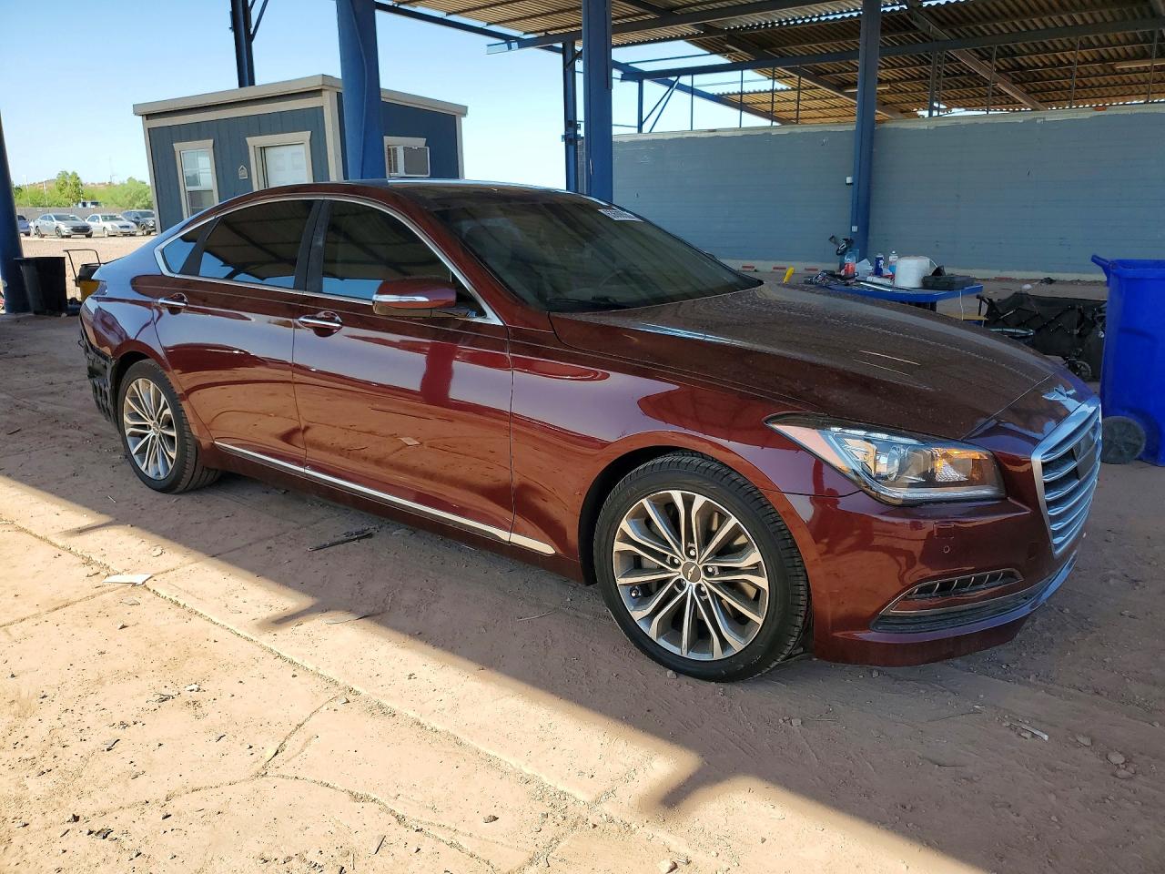 2015 Hyundai Genesis 3.8l Burgundy vin: KMHGN4JEXFU028063