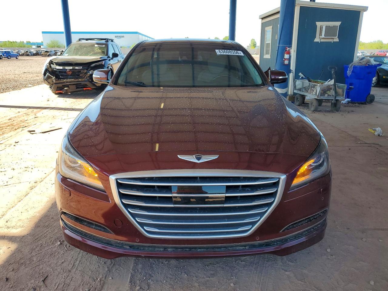 2015 Hyundai Genesis 3.8l Burgundy vin: KMHGN4JEXFU028063