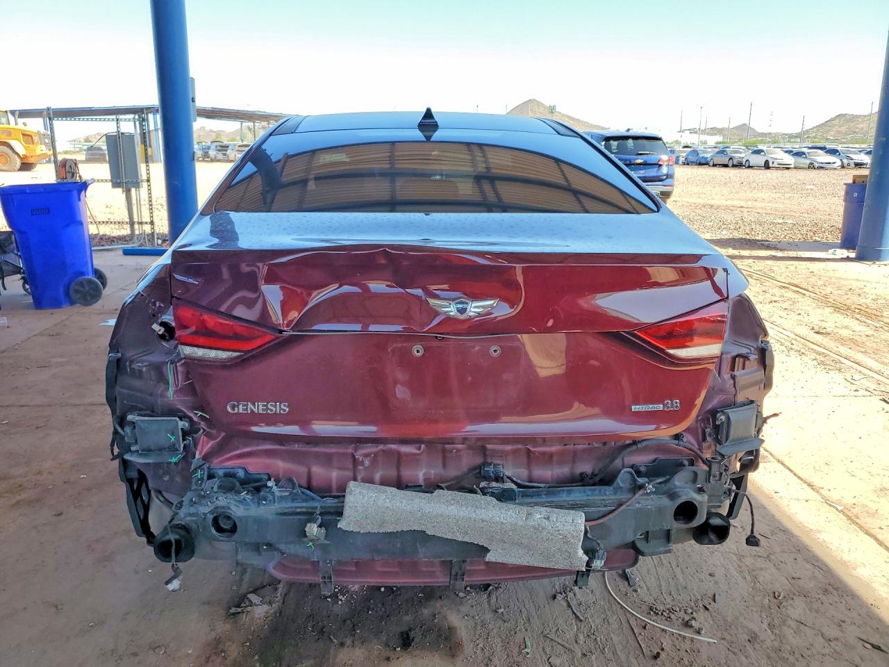 2015 Hyundai Genesis 3.8l Burgundy vin: KMHGN4JEXFU028063