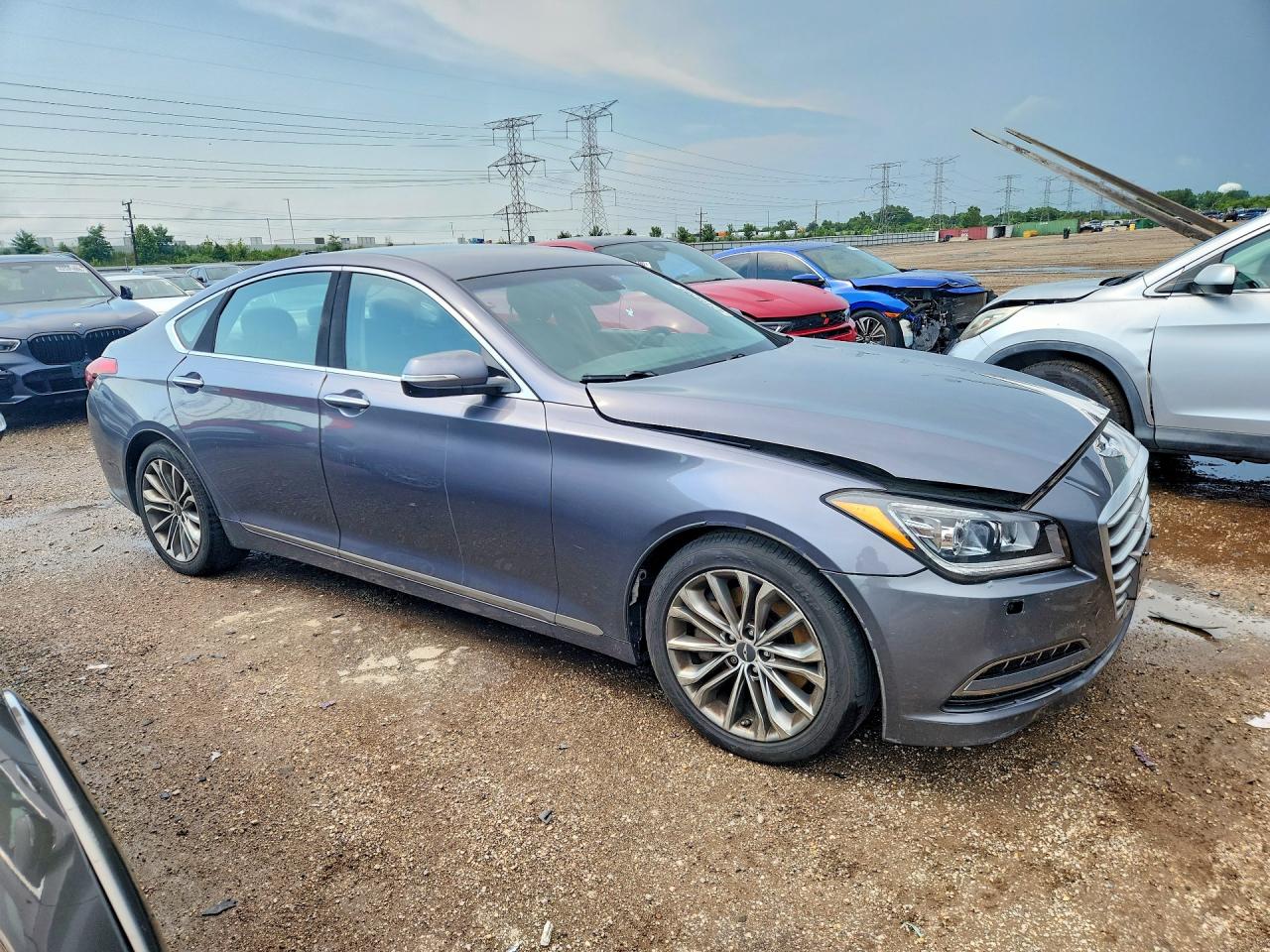 2015 Hyundai Genesis 3.8l Gray vin: KMHGN4JEXFU036180