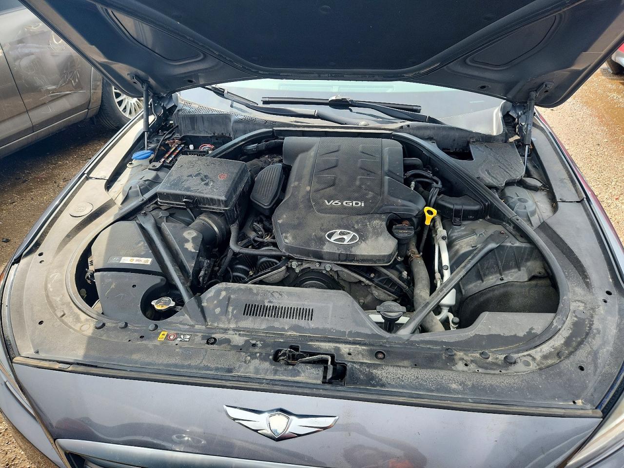2015 Hyundai Genesis 3.8l Gray vin: KMHGN4JEXFU036180