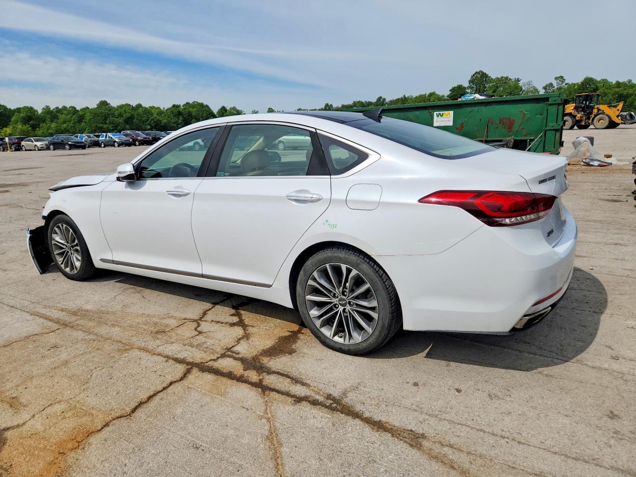 2015 Hyundai Genesis 3.8l White vin: KMHGN4JEXFU039712